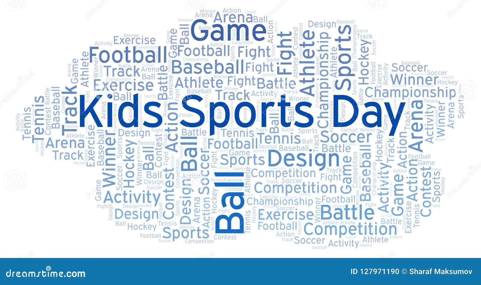 Kids Sports Day Word Cloud. Stock Illustration Illustration of soccer, battle 127971190