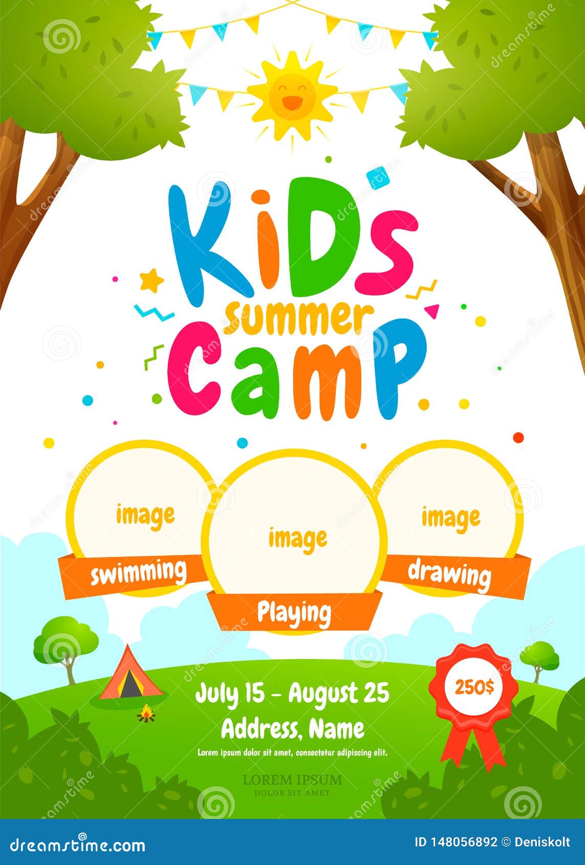 kids summer camp poster