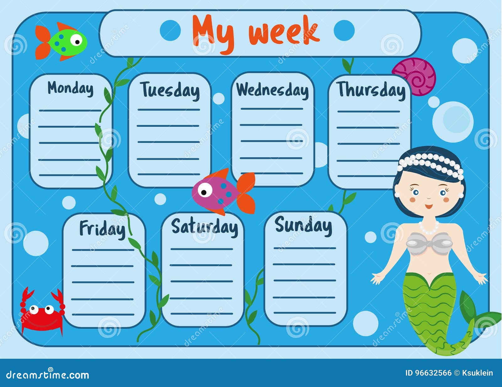 cute class schedule template