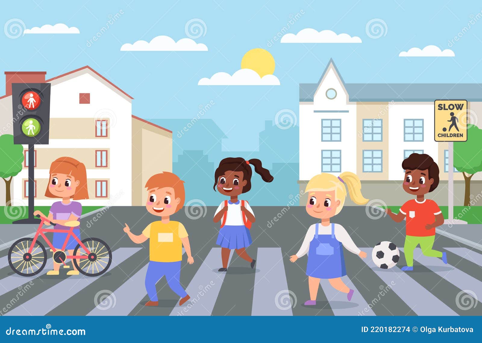 Free: SVG Children crossing road sign vector drawing - nohat.cc