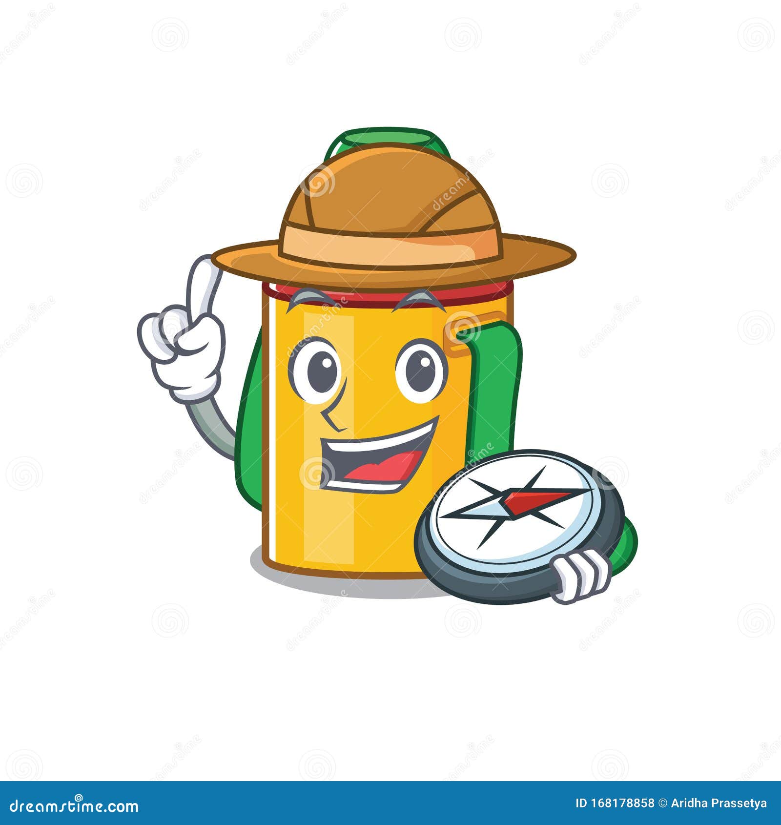 Funny face water bottle scroll mascot design Vector Image