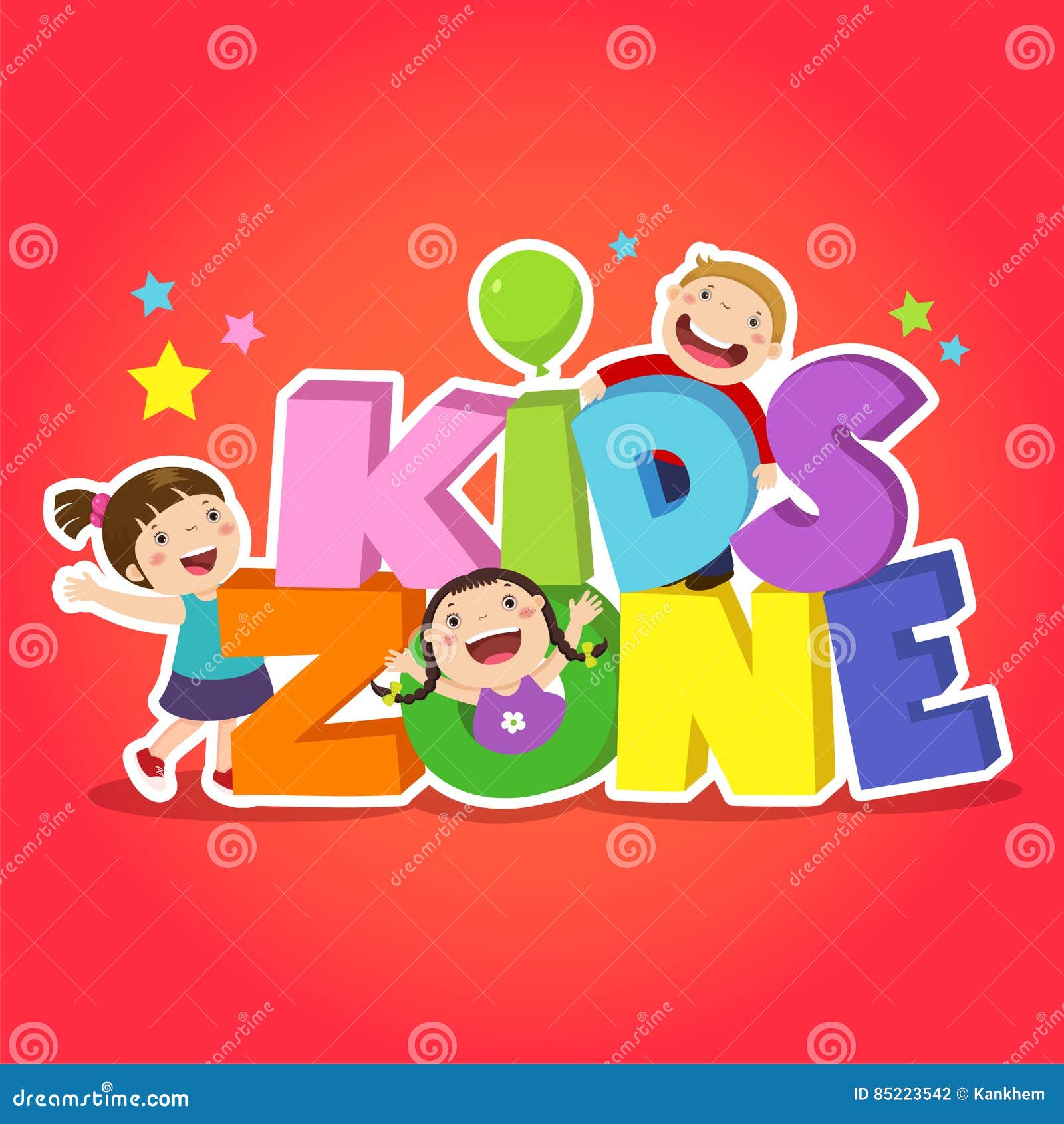 kids zone banner . children playground area