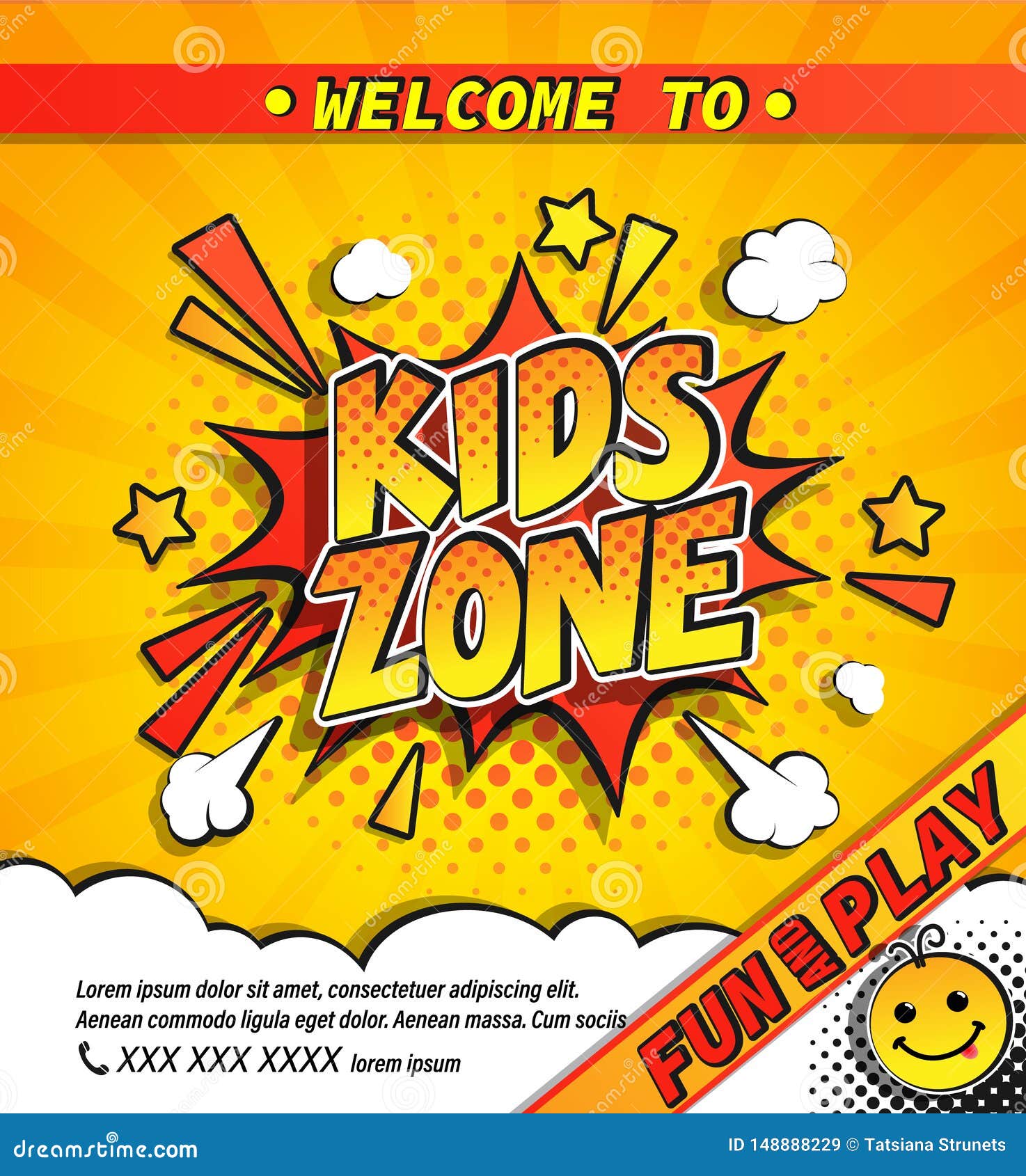 kids zone invitation banner.