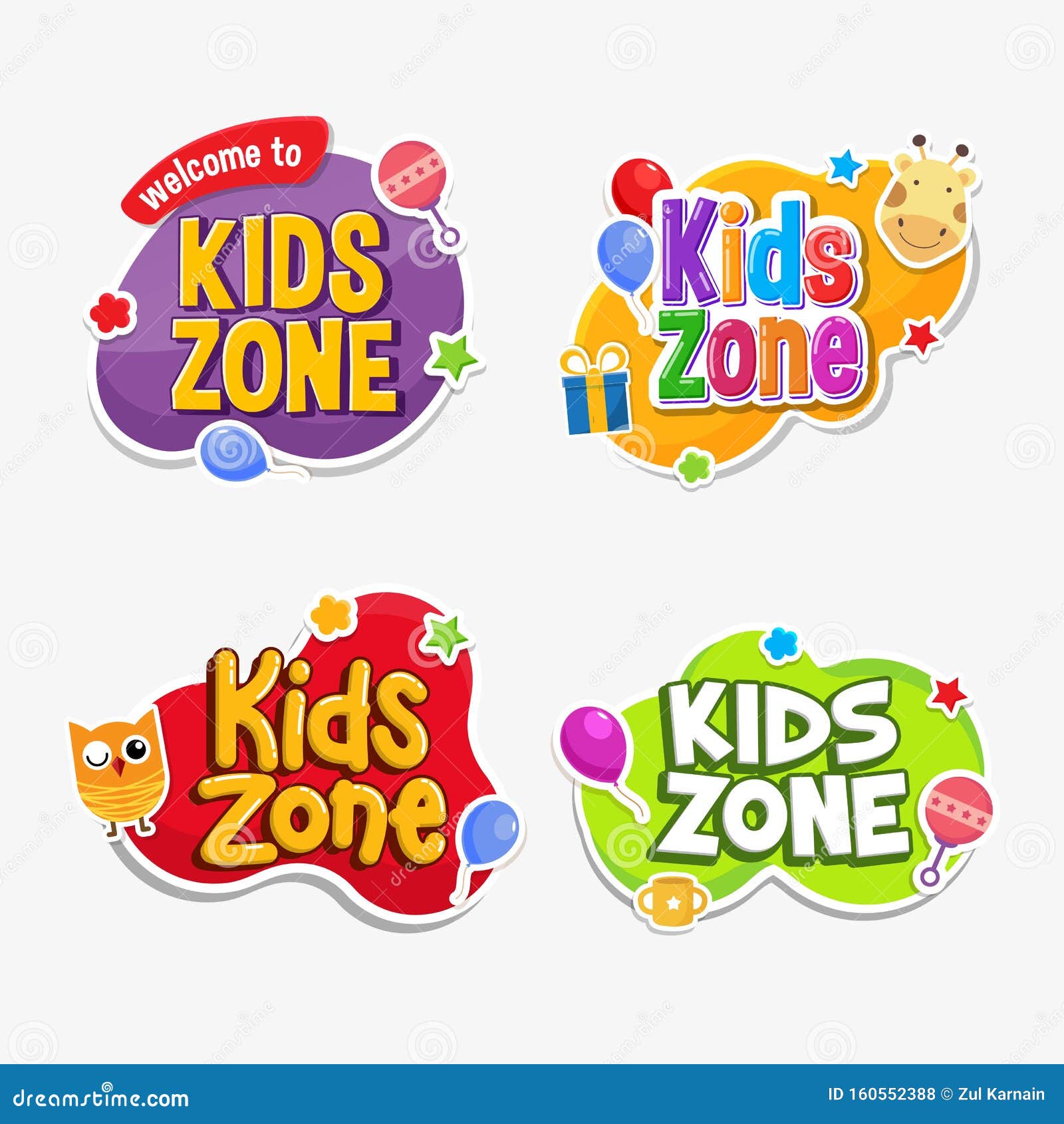 kids zone label text sticker childish badge