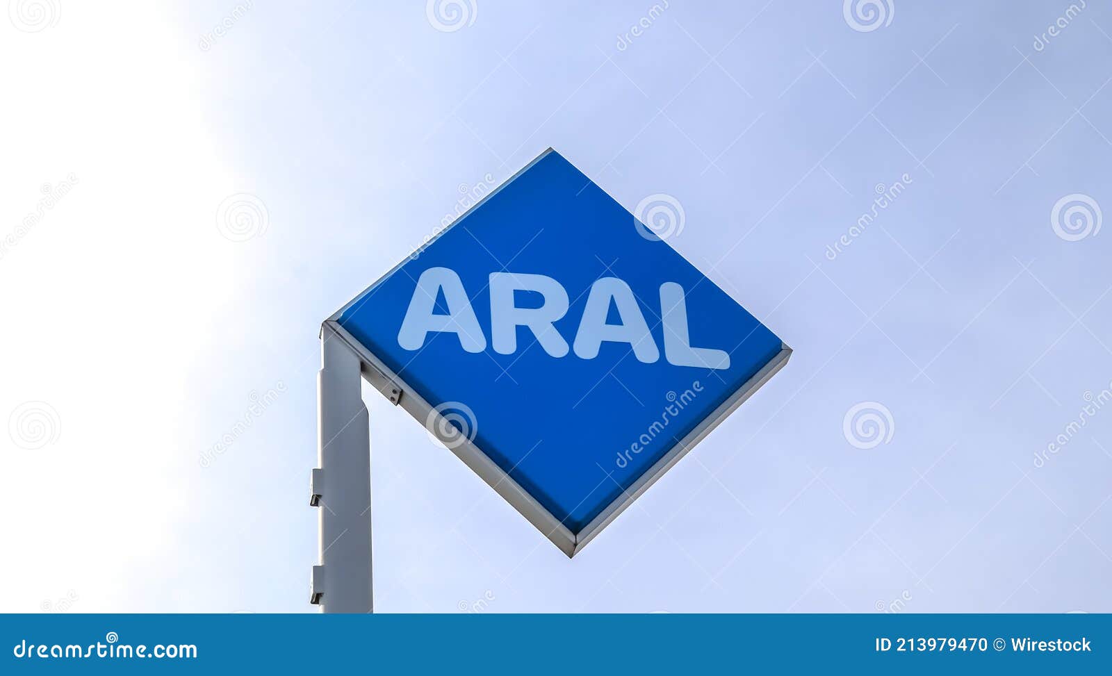 Logo of ARAL in Germany. Aral is a Brand of Automobile Fuels and Petrol