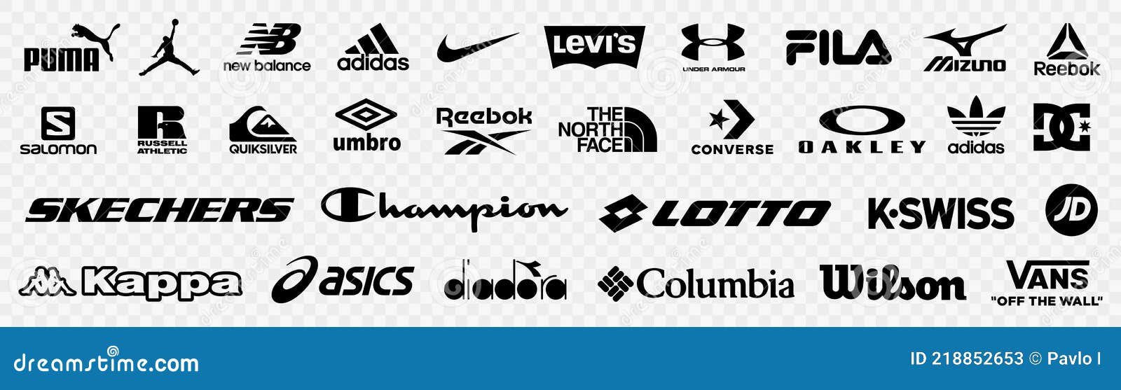 Kiev Ucrania 15 De Mayo De 2021 : Conjunto De Marcas De Ropa Deportiva De Los Principales Logotipos Populares. Nike Adidas Puma Ba Foto de archivo - Ilustración de icono, puma: 218852653