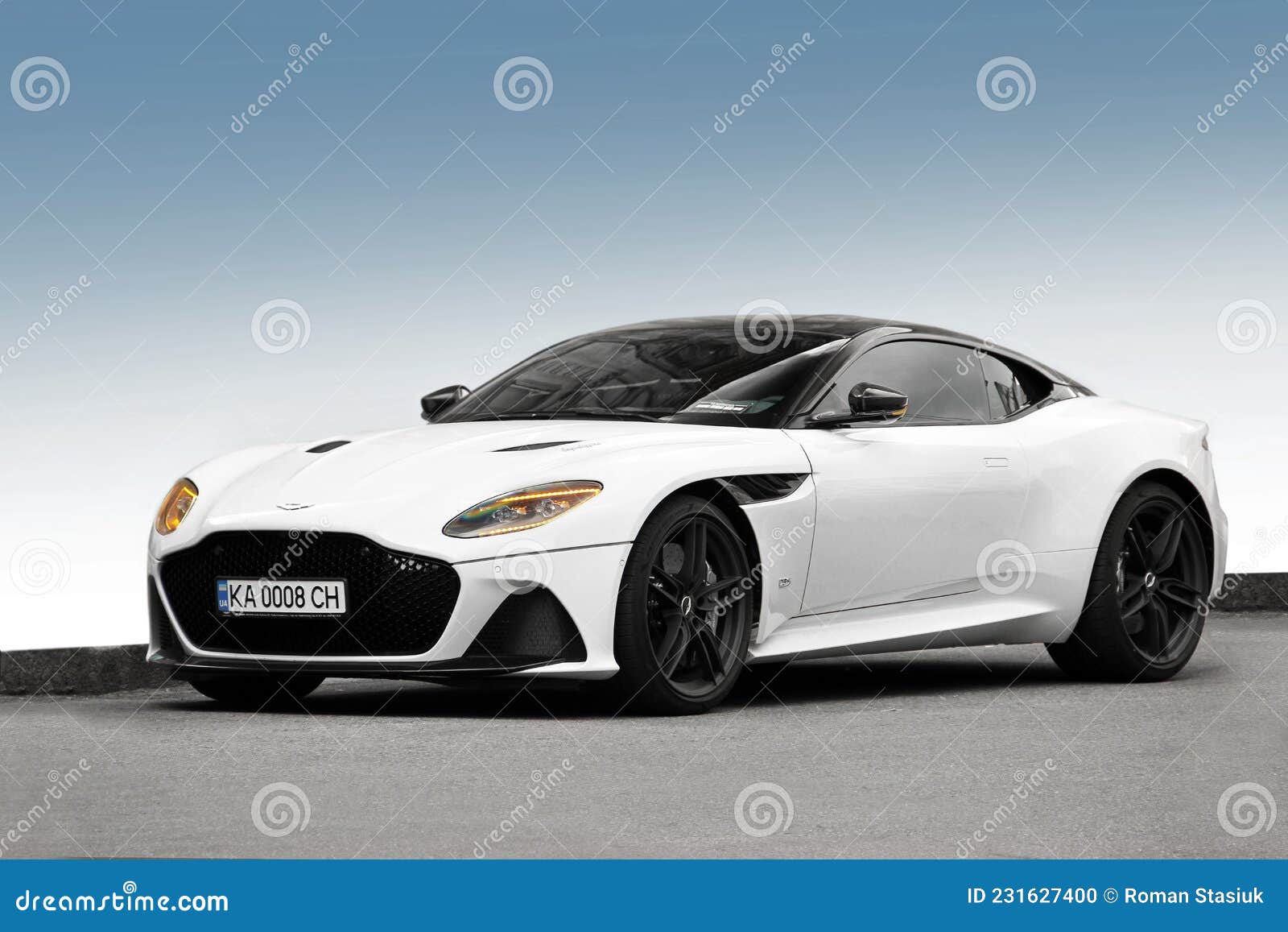 Kiev, Ukraine - June 12, 2021: White English Supercar Aston Martin DBS  Superleggera on a Clean Background Editorial Image - Image of expensive,  automobile: 231627400