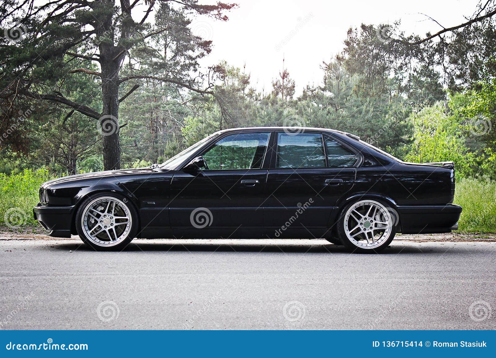 Kiev, Ukraine. May 17, 2014. Bmw M5 E34 Against The Background Of The  Forest Editorial Stock Image - Image Of Bentley, Chrome: 136715414