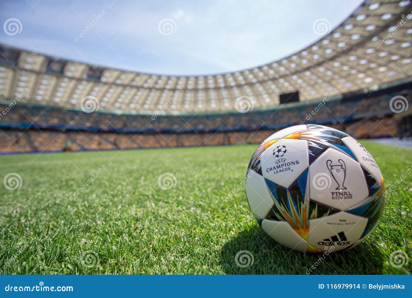 Kiev Ukraine May 16 2018 Uefa Champions League Final Kyiv Official Match Ball Editorial Stock Image Image Of Sport Kiev 116979914