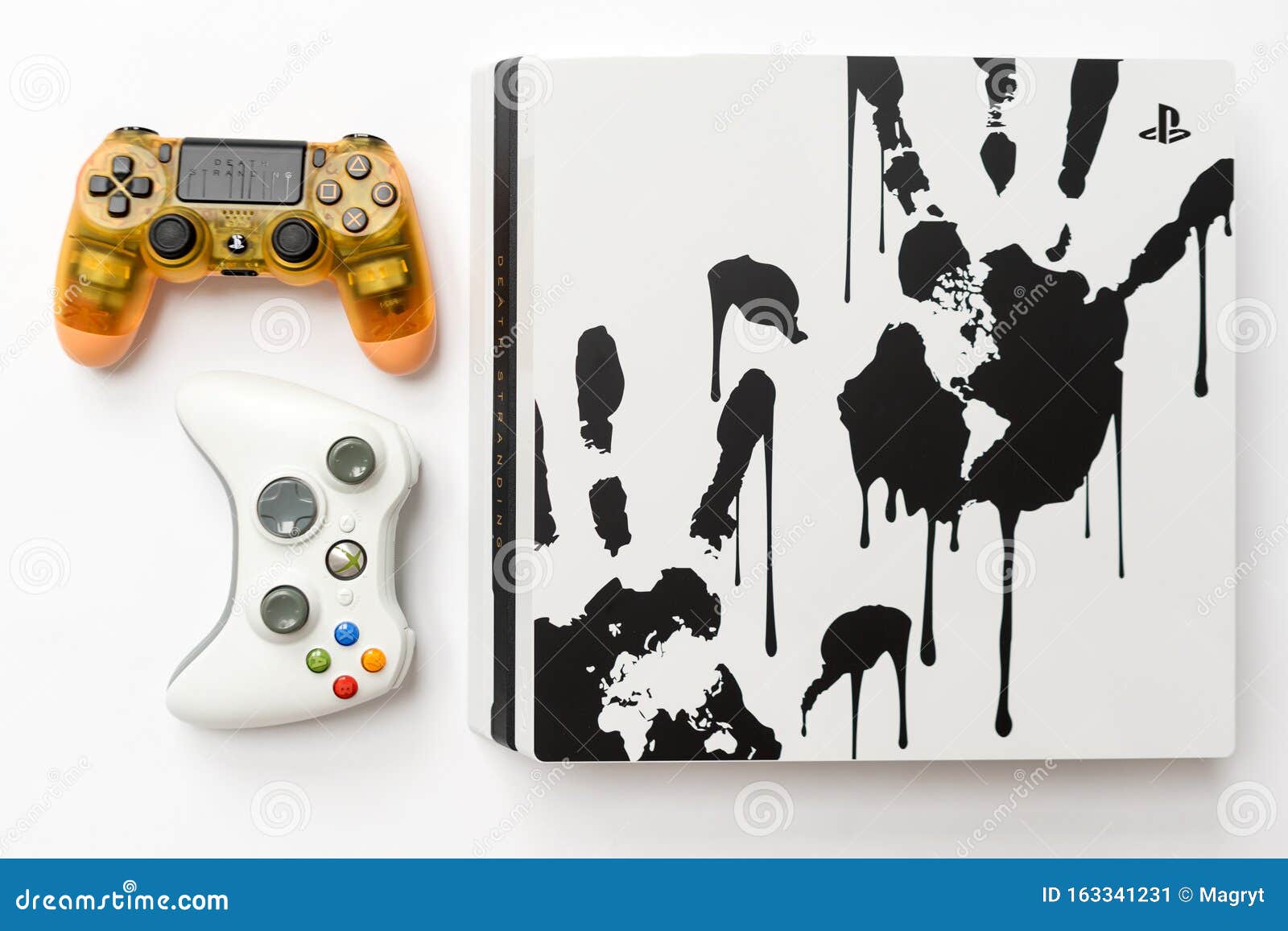 KIEV, UKRAINE - November 07, 2019: Death Stranding Limited Edition PS4  Pro.Sony PlayStation 4 Game Console and Controllers Editorial Photo - Image  of games, game: 163341231