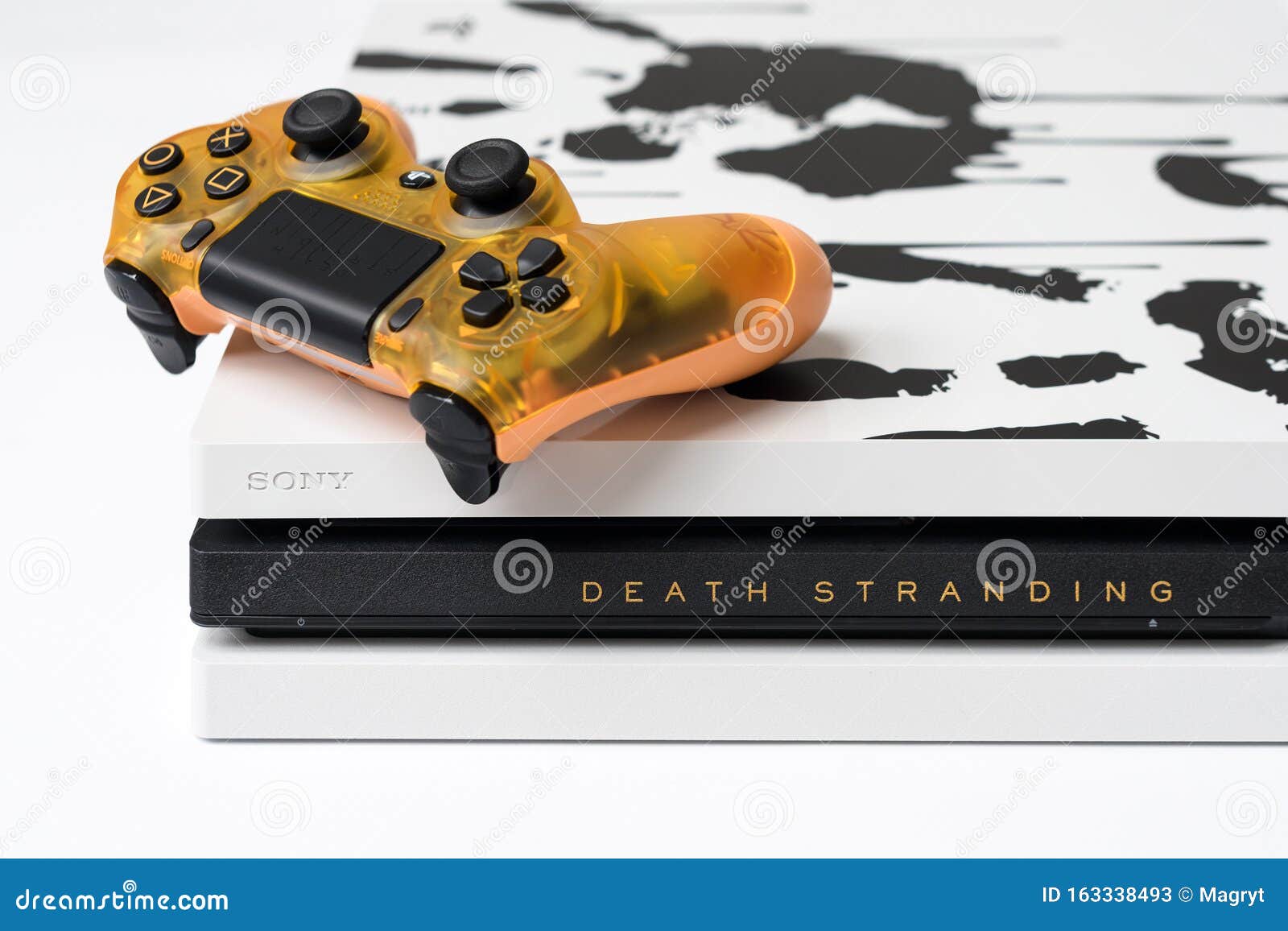 KIEV, UKRAINE - November 07, 2019: Death Stranding Limited Edition PS4 Pro.  Sony PlayStation 4 Game Console and Transparent Editorial Stock Photo -  Image of games, online: 163338493