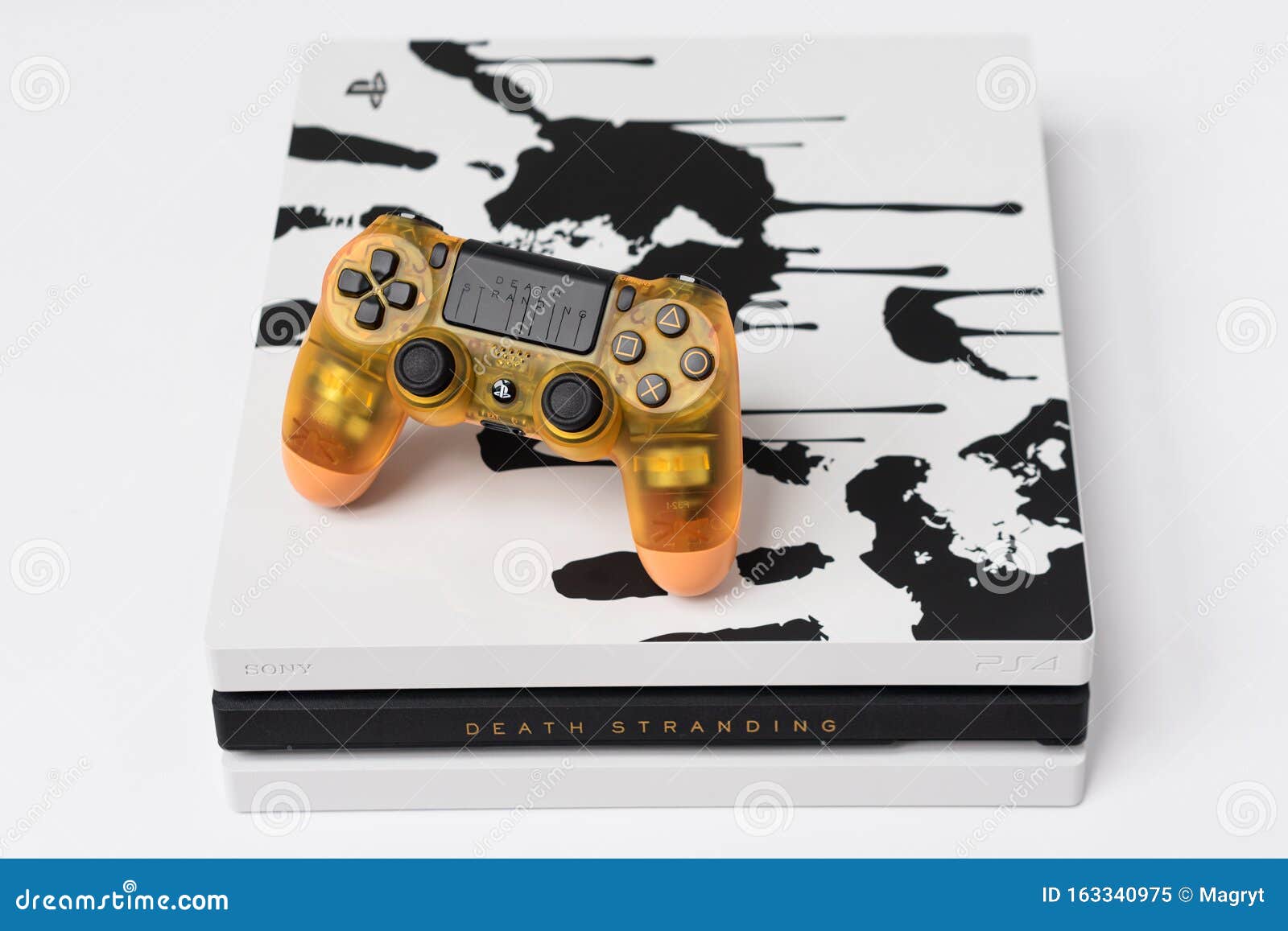 KIEV, UKRAINE - November 07, 2019: Death Stranding Limited Edition PS4 Pro.  Sony PlayStation 4 Game Console and Transparent Editorial Stock Photo -  Image of games, online: 163338493