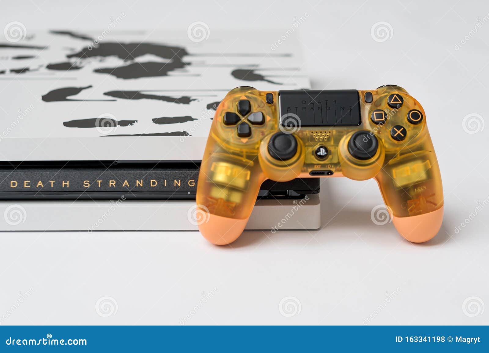 KIEV, UKRAINE - November 07, 2019: Death Stranding Limited Edition PS4 Pro.  Sony PlayStation 4 Game Console and Transparent Editorial Stock Photo -  Image of games, online: 163338493