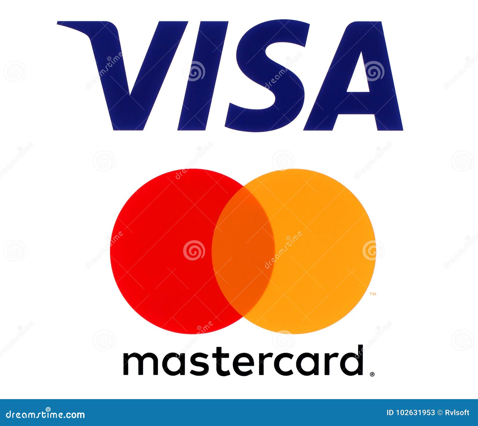 Visa and Mastercard logos editorial stock photo. Image of line - 102631953