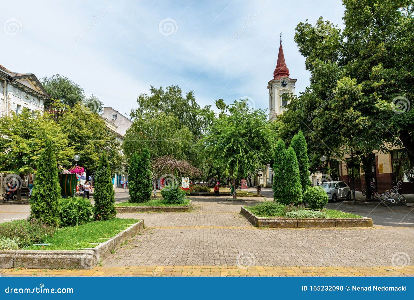 Main Square in Kikinda. editorial image. Image of building - 165232090