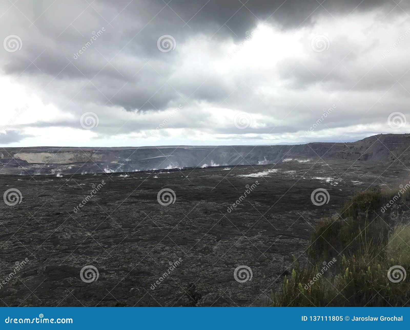 Kilauea Crater on the Big Island Stock Image Image of south, hawaiian