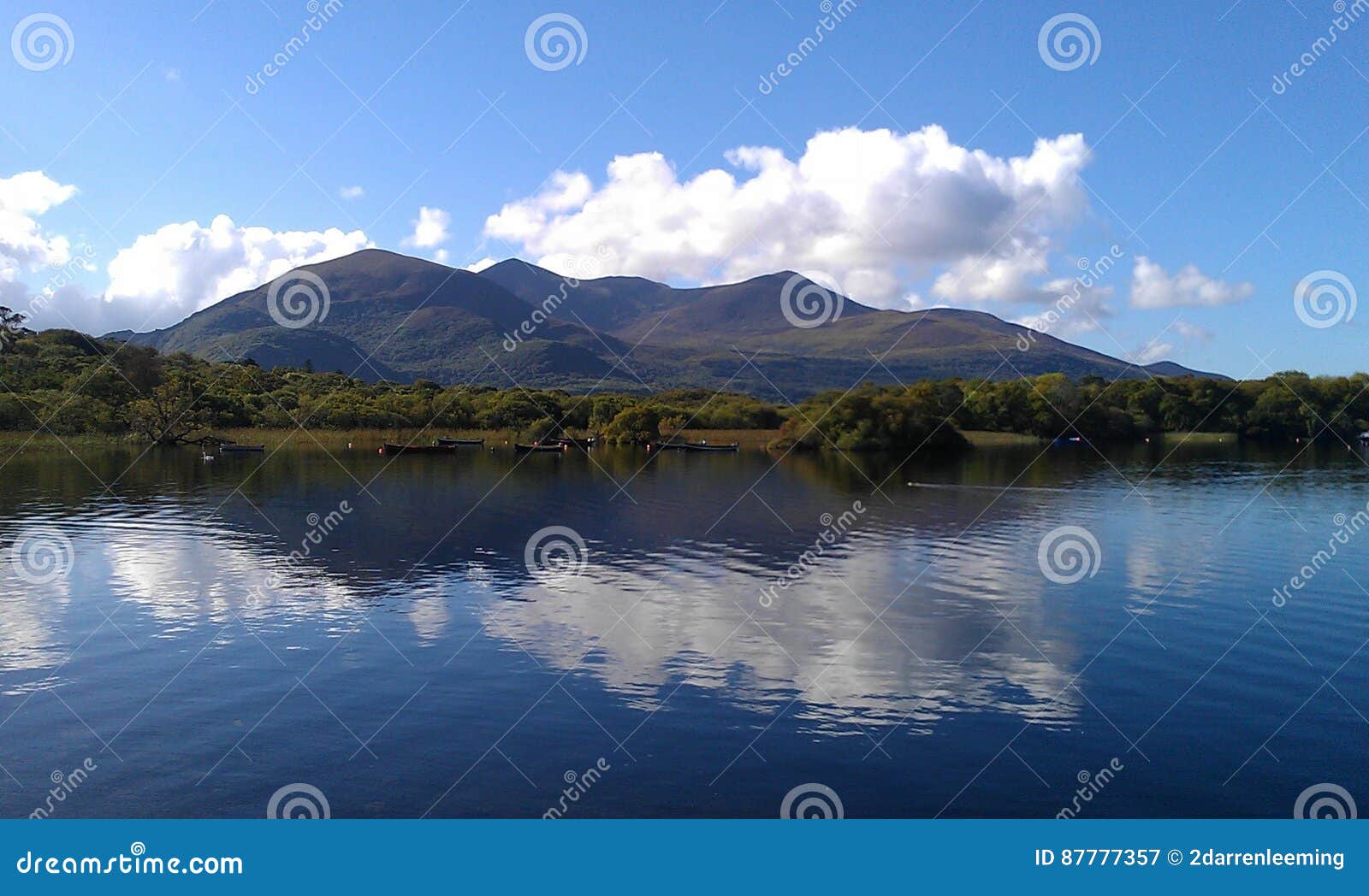 Killarney Island View from Ross Castle Across the Lake Killarney Kerry ...