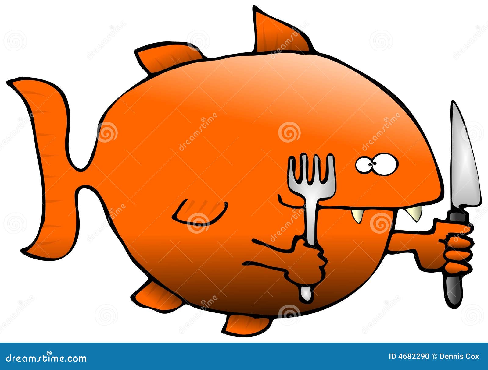 Killer Goldfish stock illustration. Illustration of killer 4682290