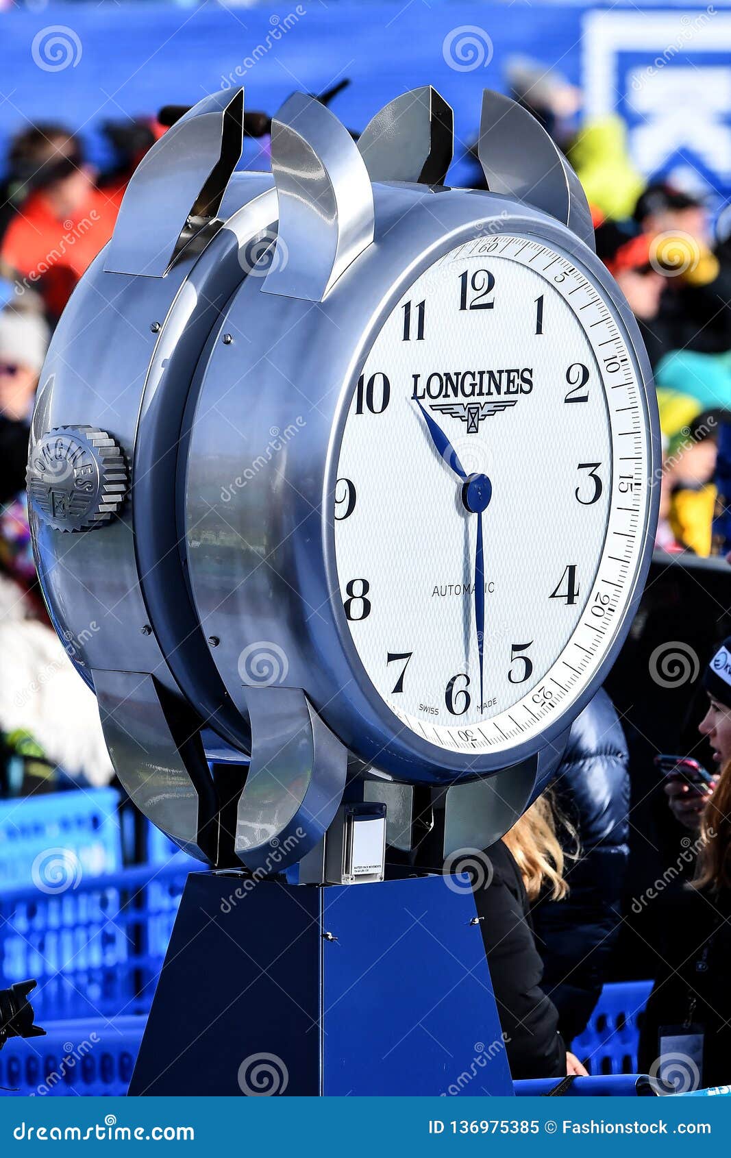 A General View of Longiness Watch during the Audi FIS Alpine Ski World Cup Women`s Giant Slalom Editorial Image