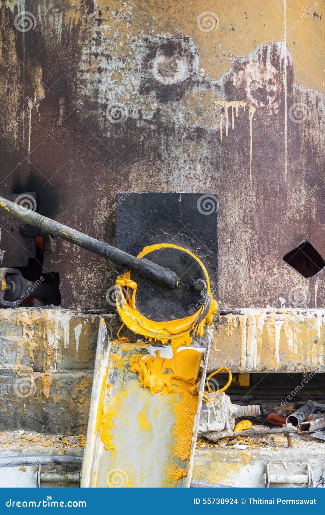 Kiln Colors Used in Traffic Paint Lines. Stock Photo Image of employee, lines 55730924