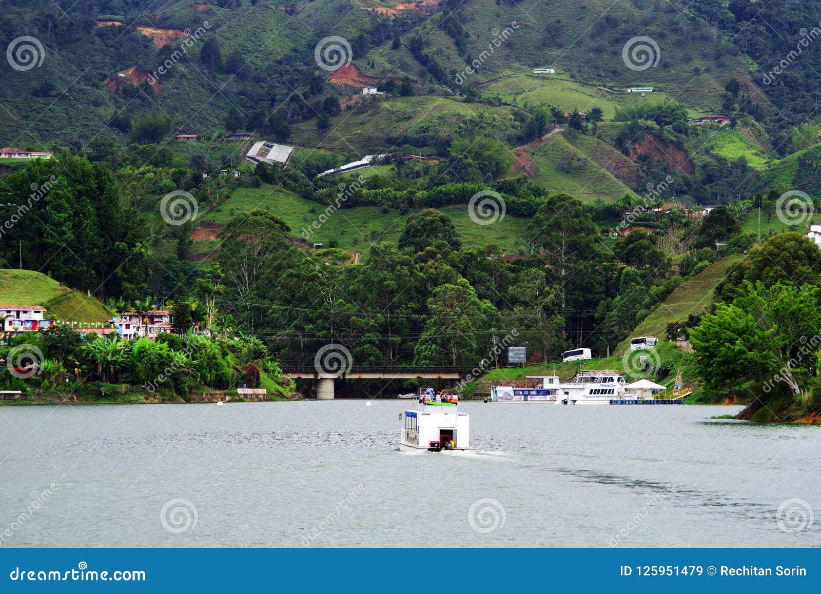 the picturesque guatape lake - el penol - in antioquia department