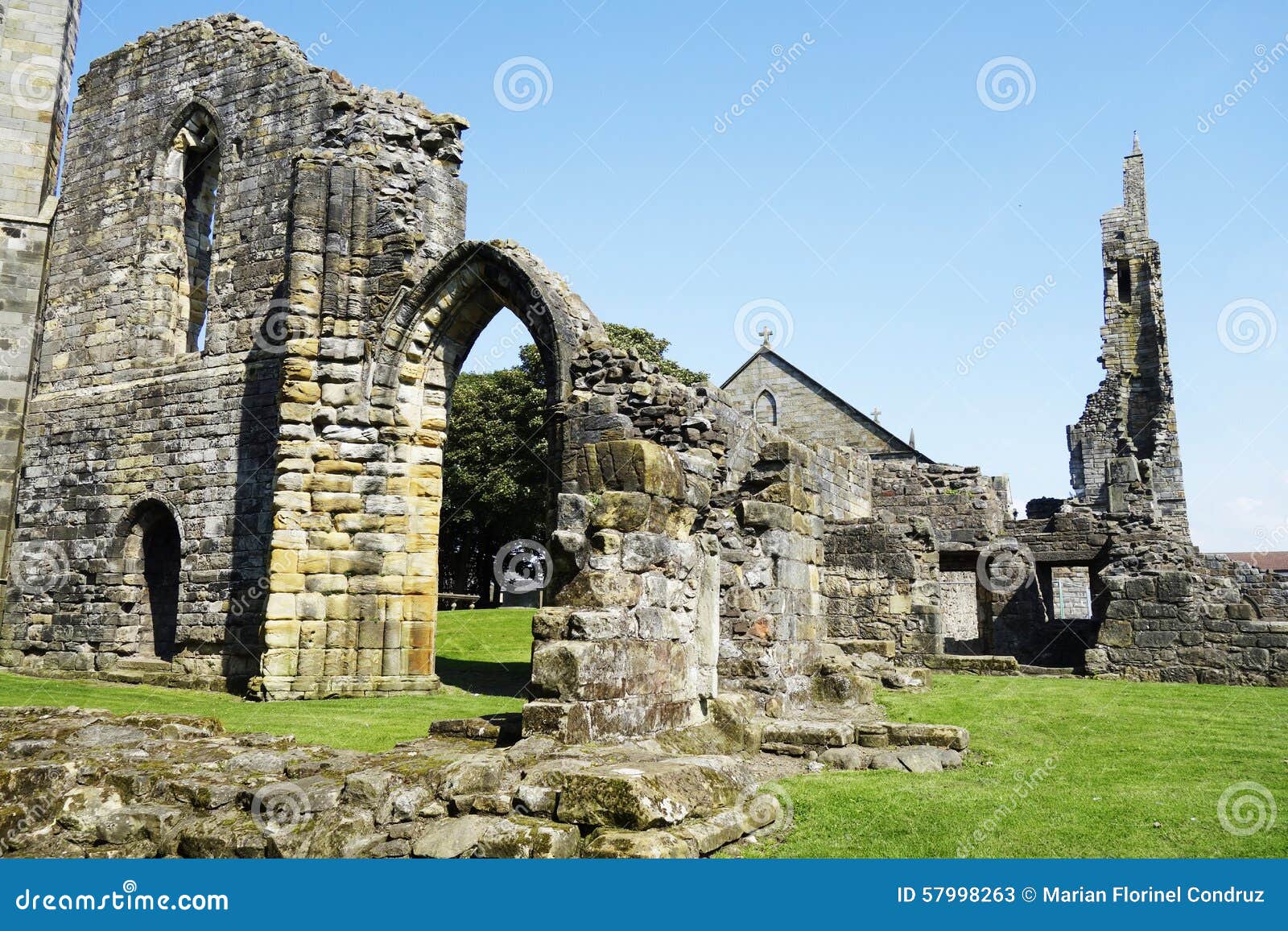 Kilwinning Abbey stock image. Image of history, rock 57998263