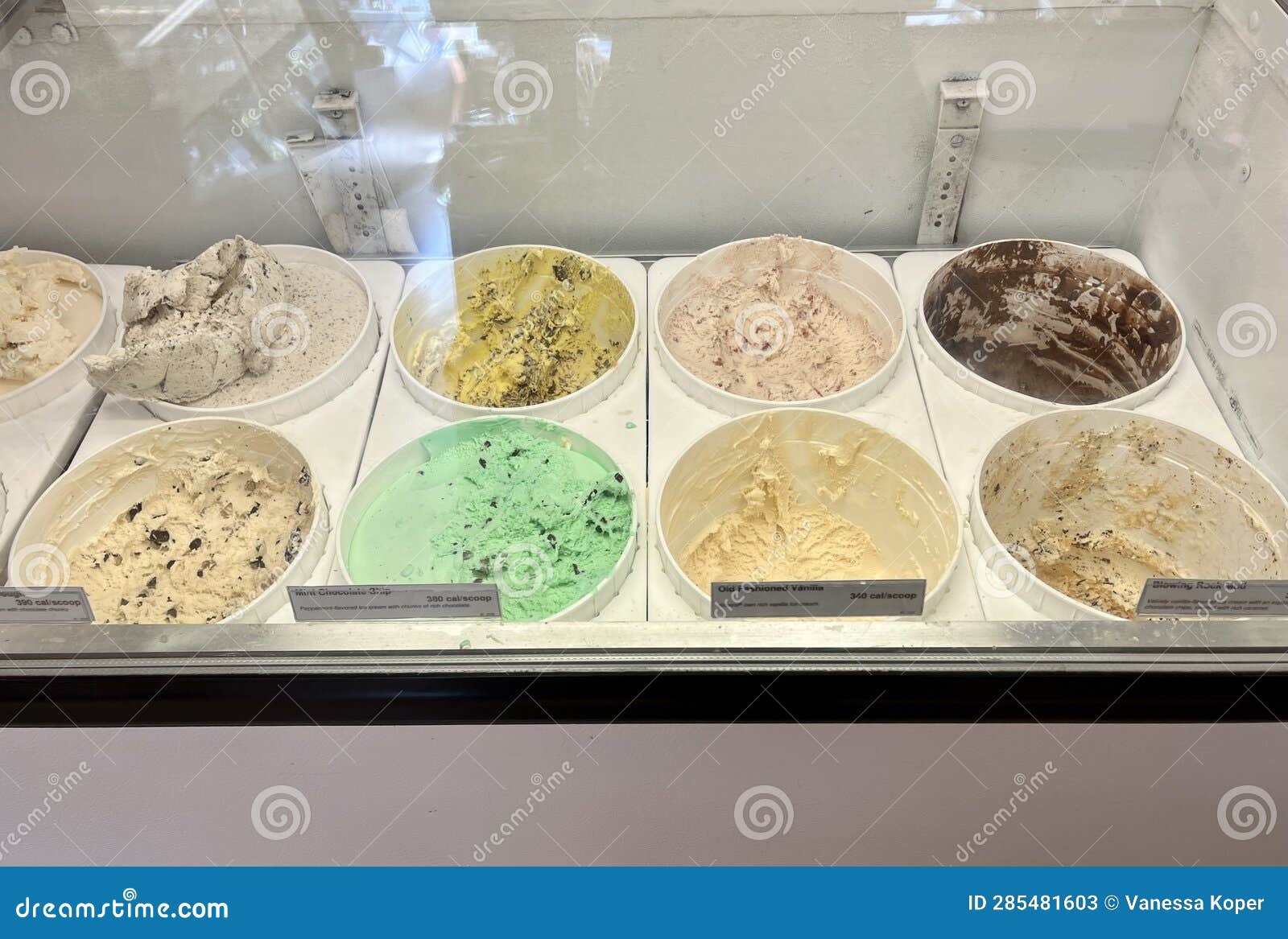 Kilwins ice cream case stock image. Image of north, blowing 285481603