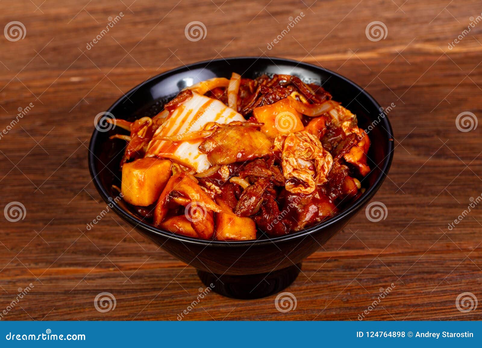 Kimchi with beef stock photo. Image of barbecue, deopbap - 124764898