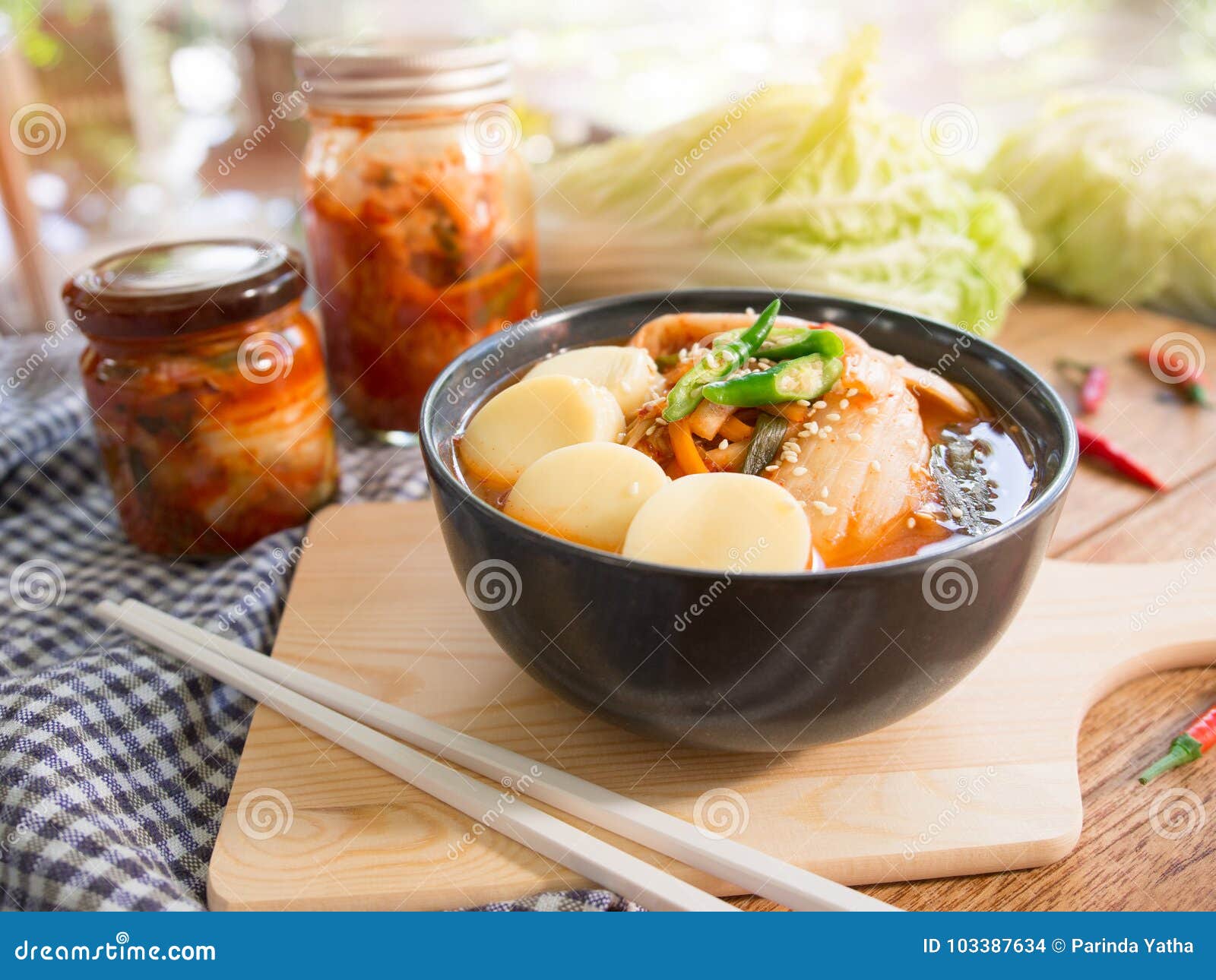 Kimchi Soup, Traditional Korean Food. Stock Photo - Image of chili