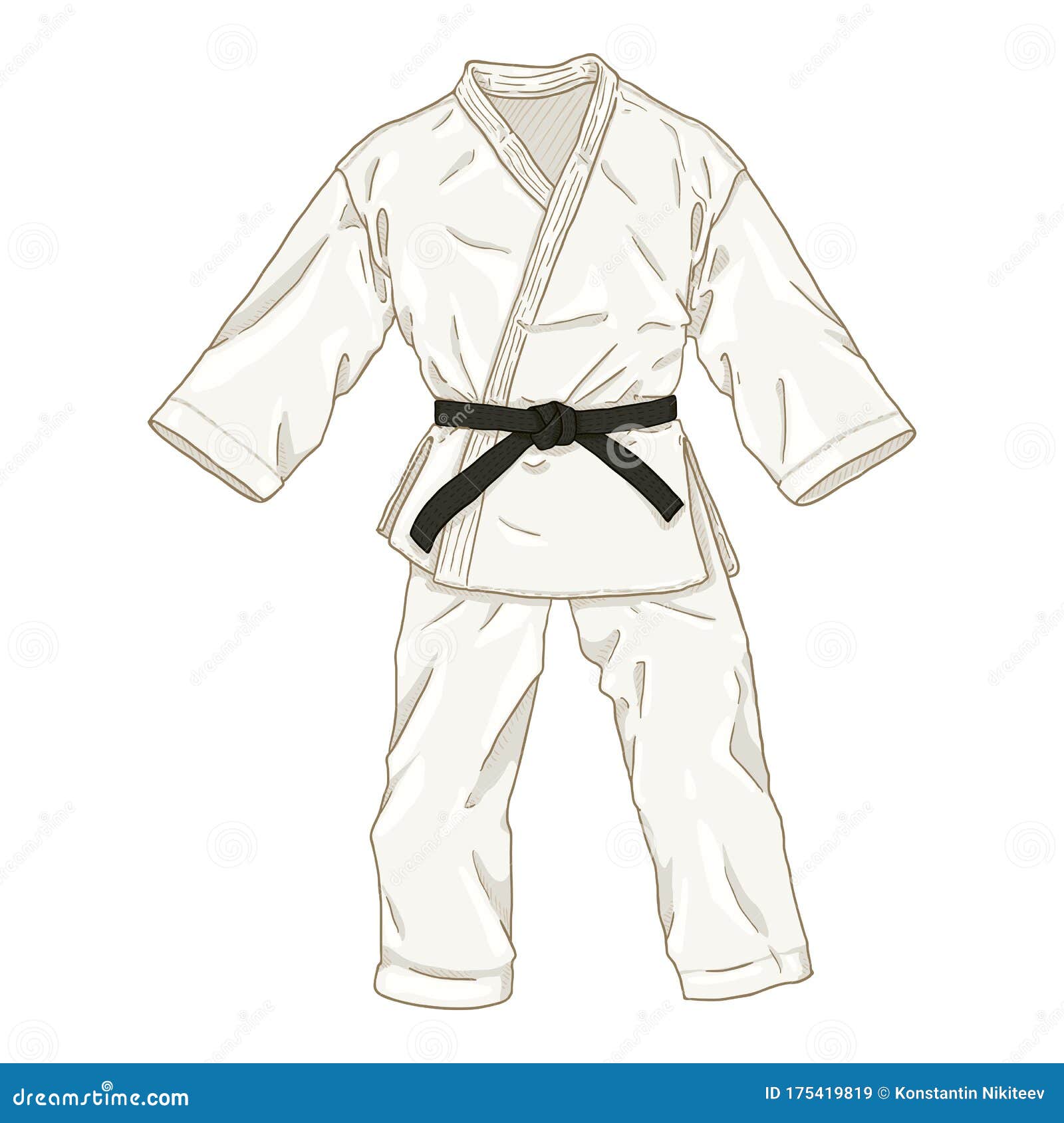 icono del vector del kimono jiu-jitsu: vector de stock (libre de
