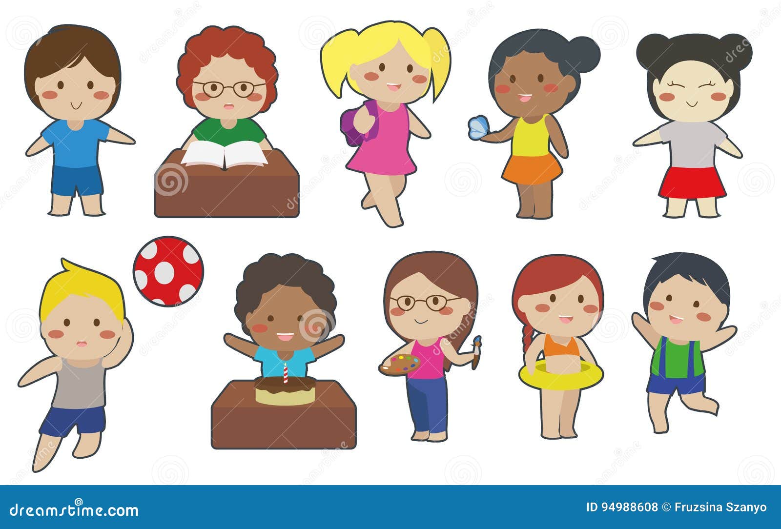 Kind Clipart Vektor Abbildung Illustration Von Gelesen