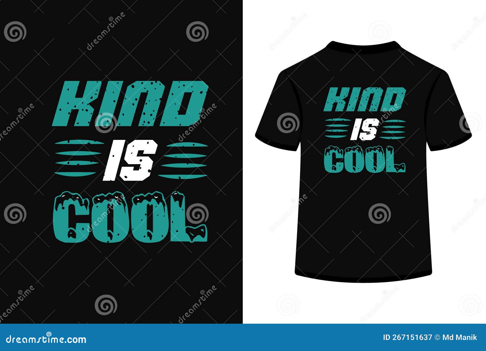 Kind is Cool Creative Typography T Shirt Design Stock Vector