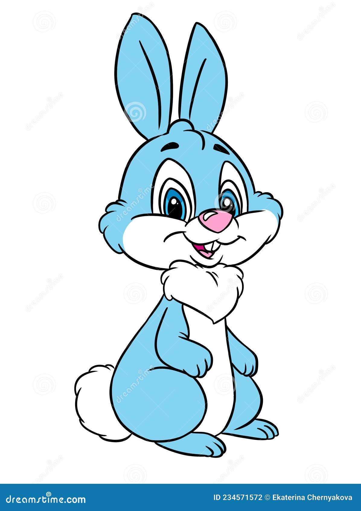 Kind Funny Rabbit Character Illustration Cartoon Stock Illustration ...