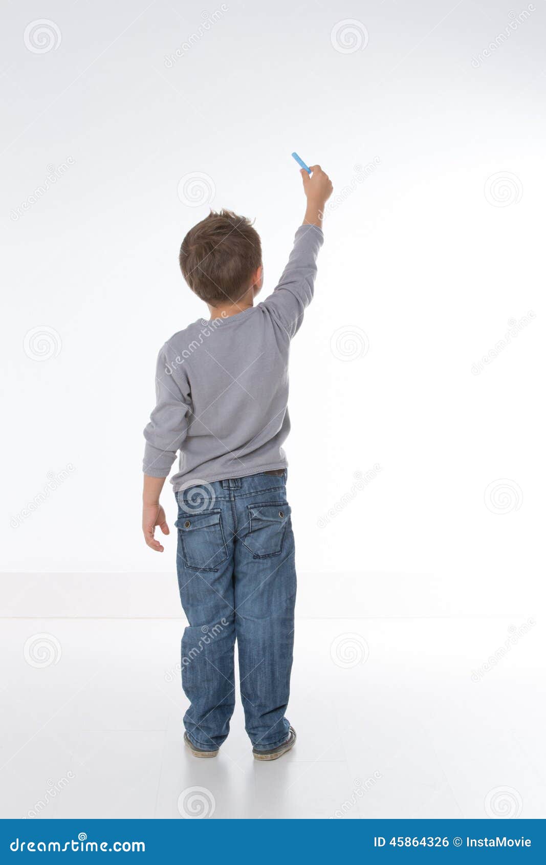 Kind gezeigt von hinten stockfoto. Bild von zeichnung