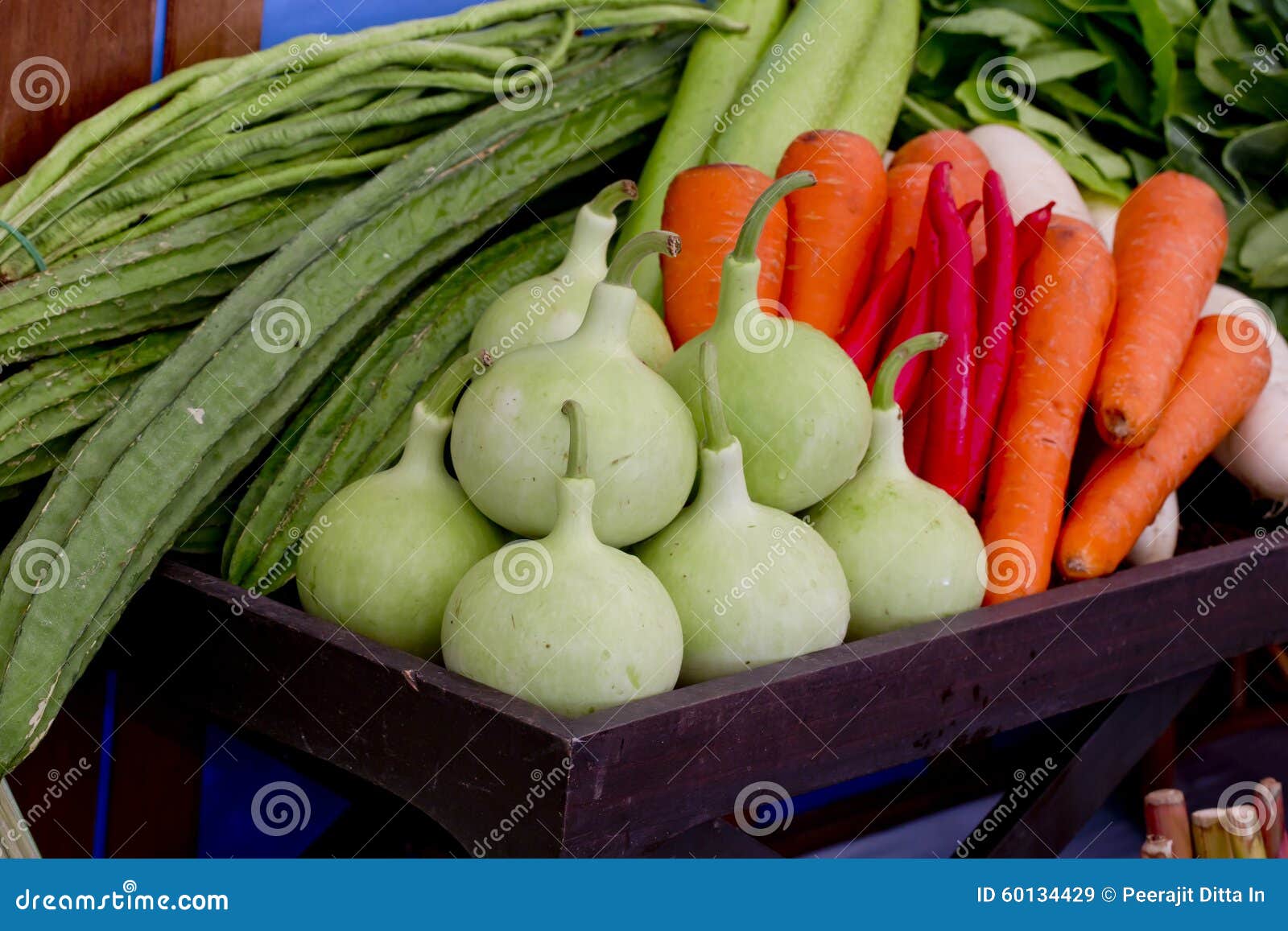 kind of thai vegetables set in thai kitchen style.