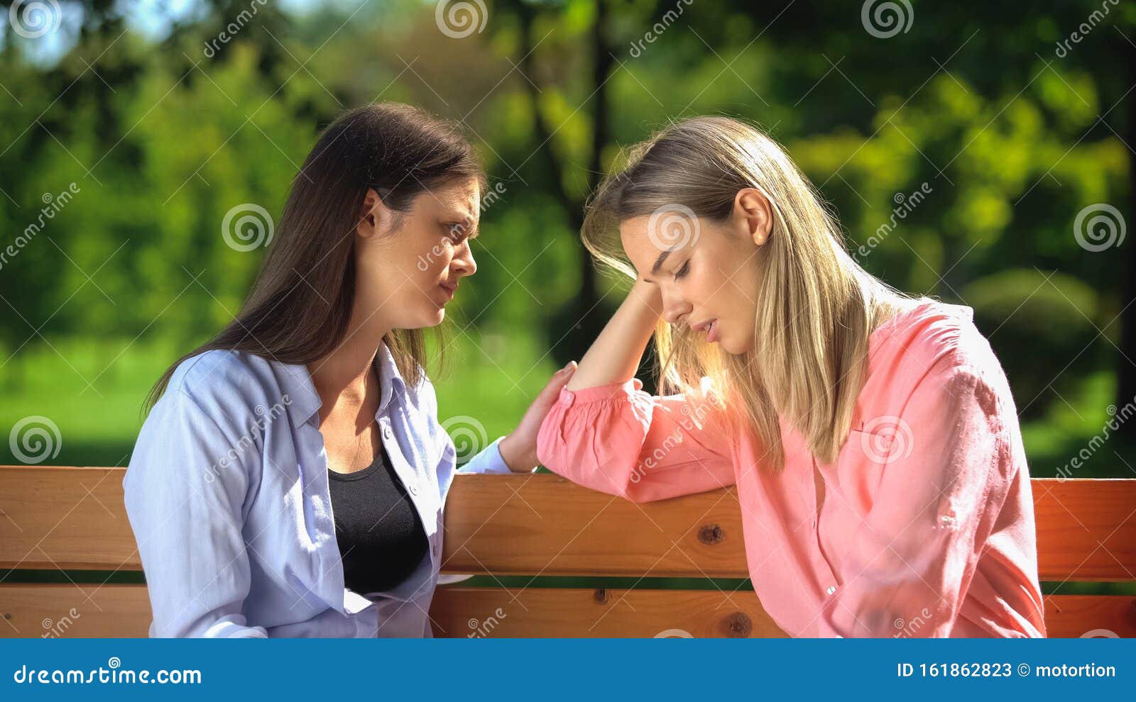 Kind Woman Comforting Sad Female Friend, Breakup Crisis ...