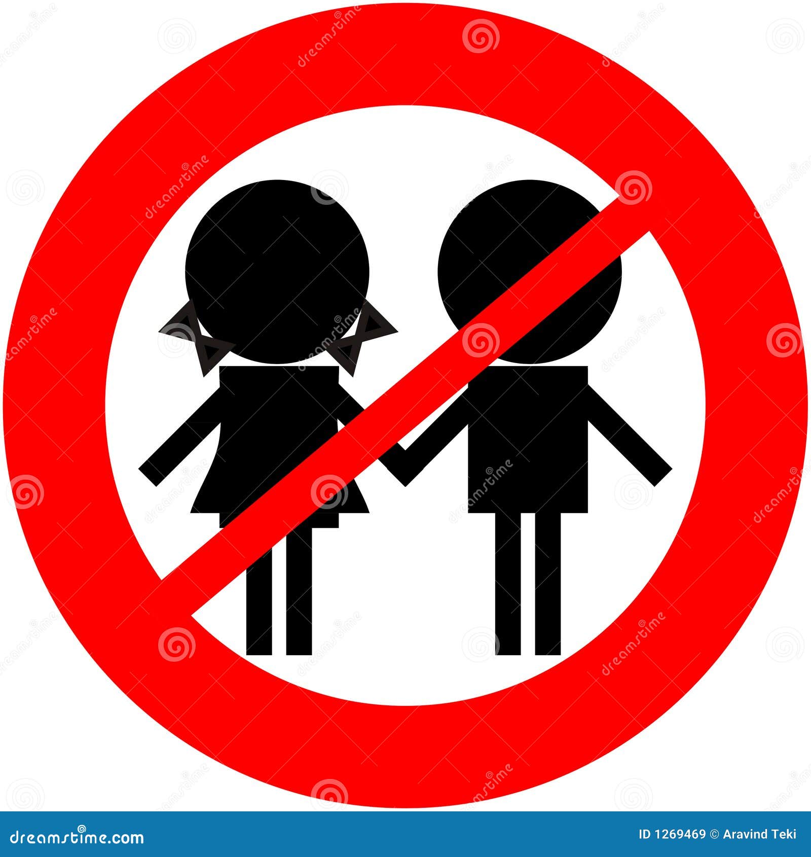 Kinder nicht erlaubt stock abbildung. Illustration von warnung 1269469