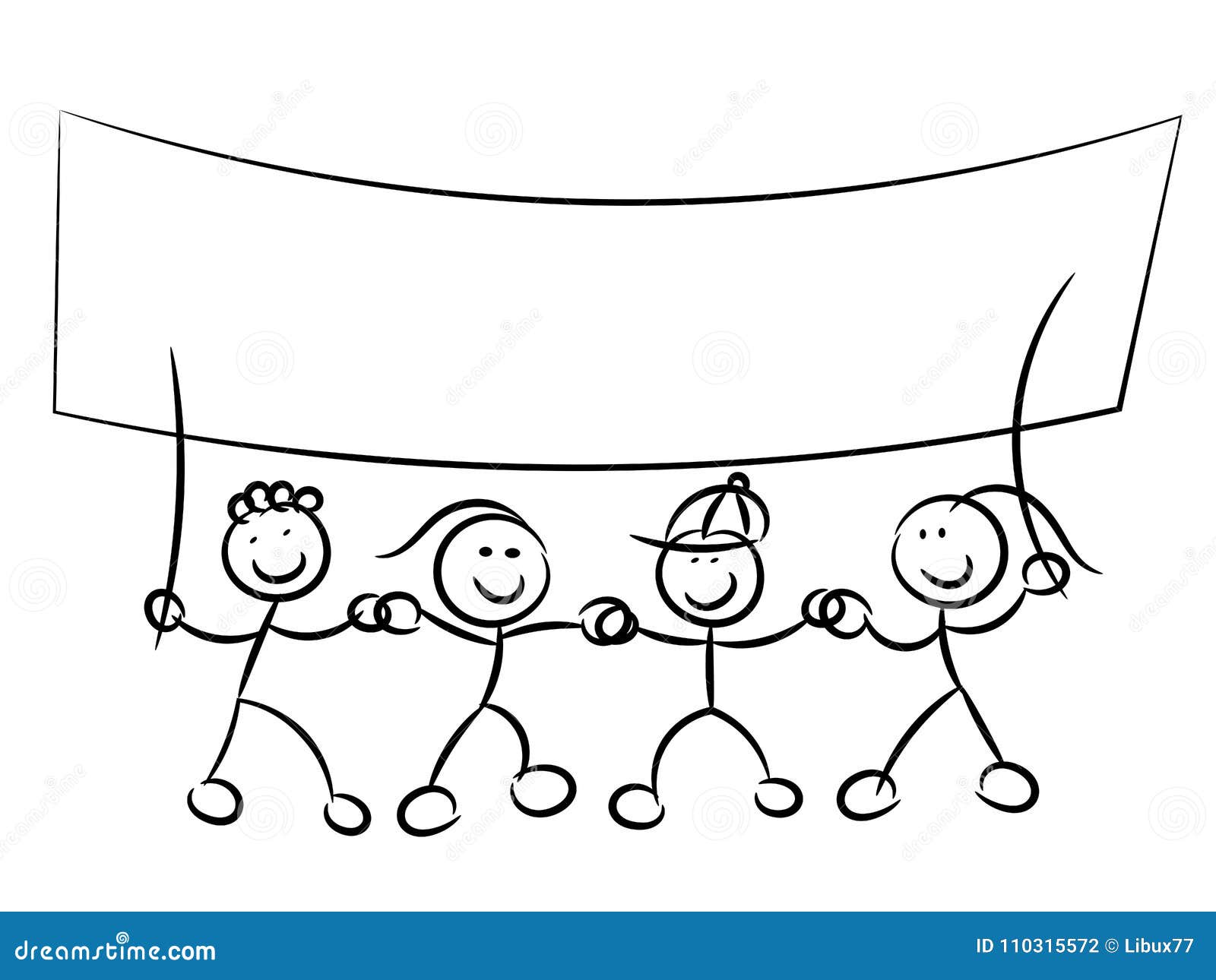 Kinder Oder Kinder, Die Hand In Hand Leere Fahne