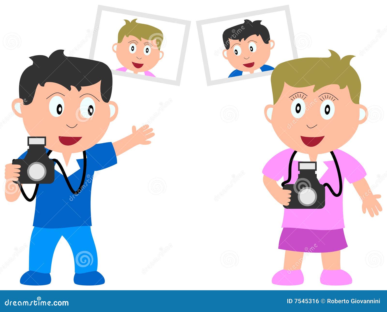 Kinder Und Jobs Fotografen Vektor Abbildung Illustration Von Jobs Fotografen