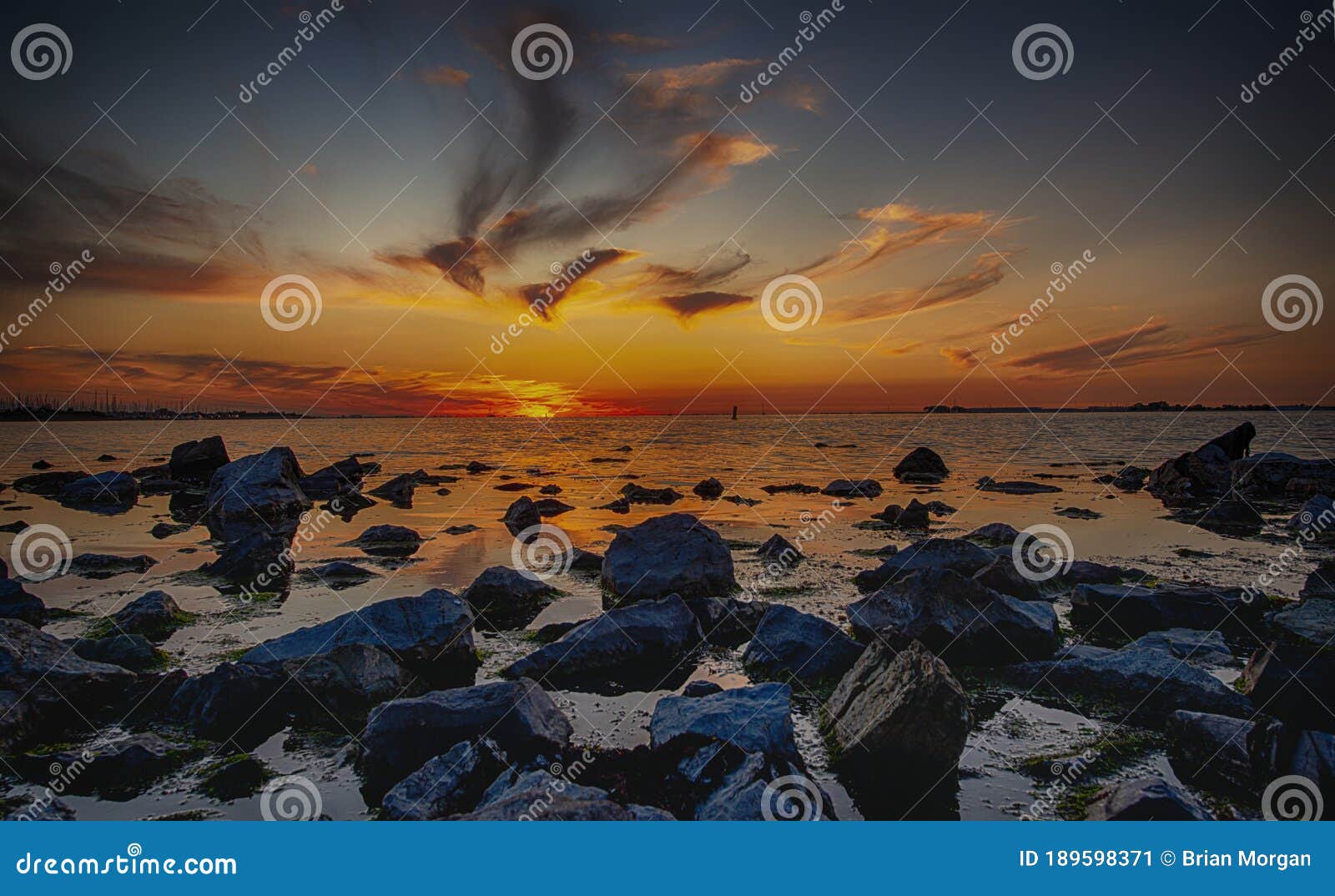 sunset at zeeland in holland