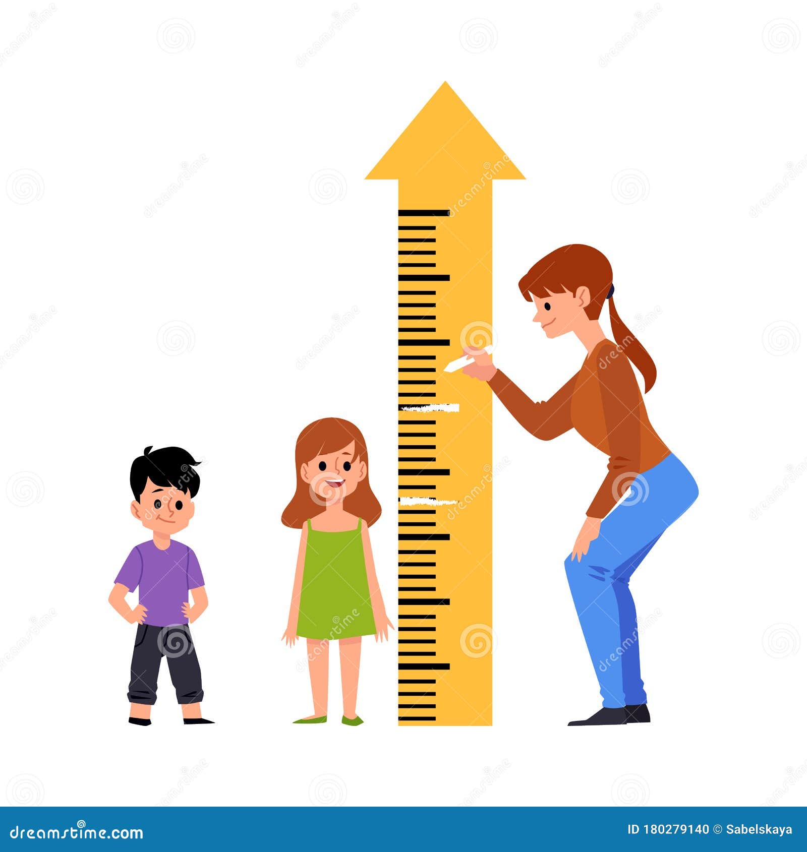 Height measure for children Royalty Free Vector Image