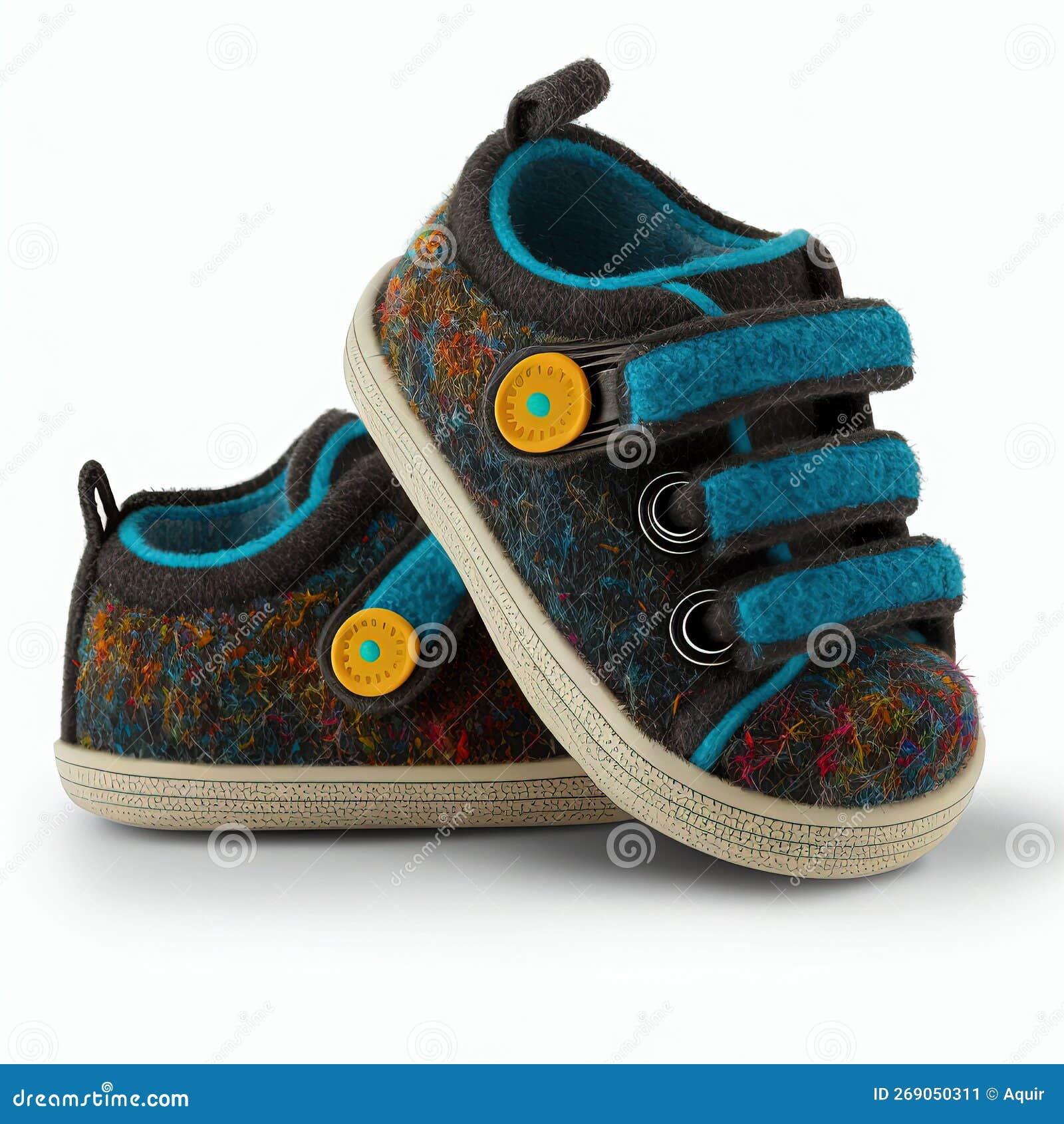 Kinderschuhe. Kinder Modische Sneakers Aus Filz. Generative Hilfe