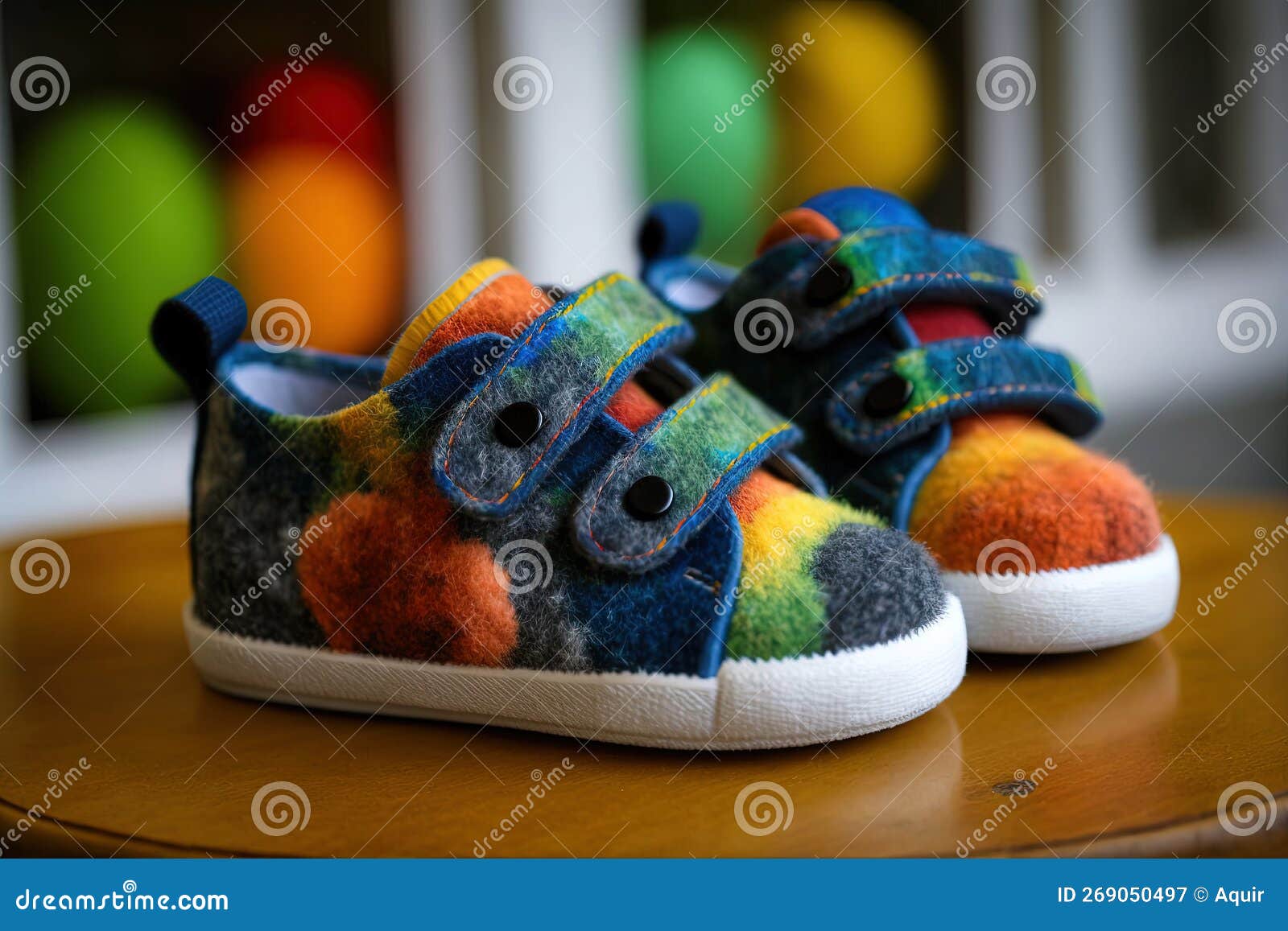 Kinderschuhe. Kinder Modische Sneakers Aus Filz. Generative Hilfe