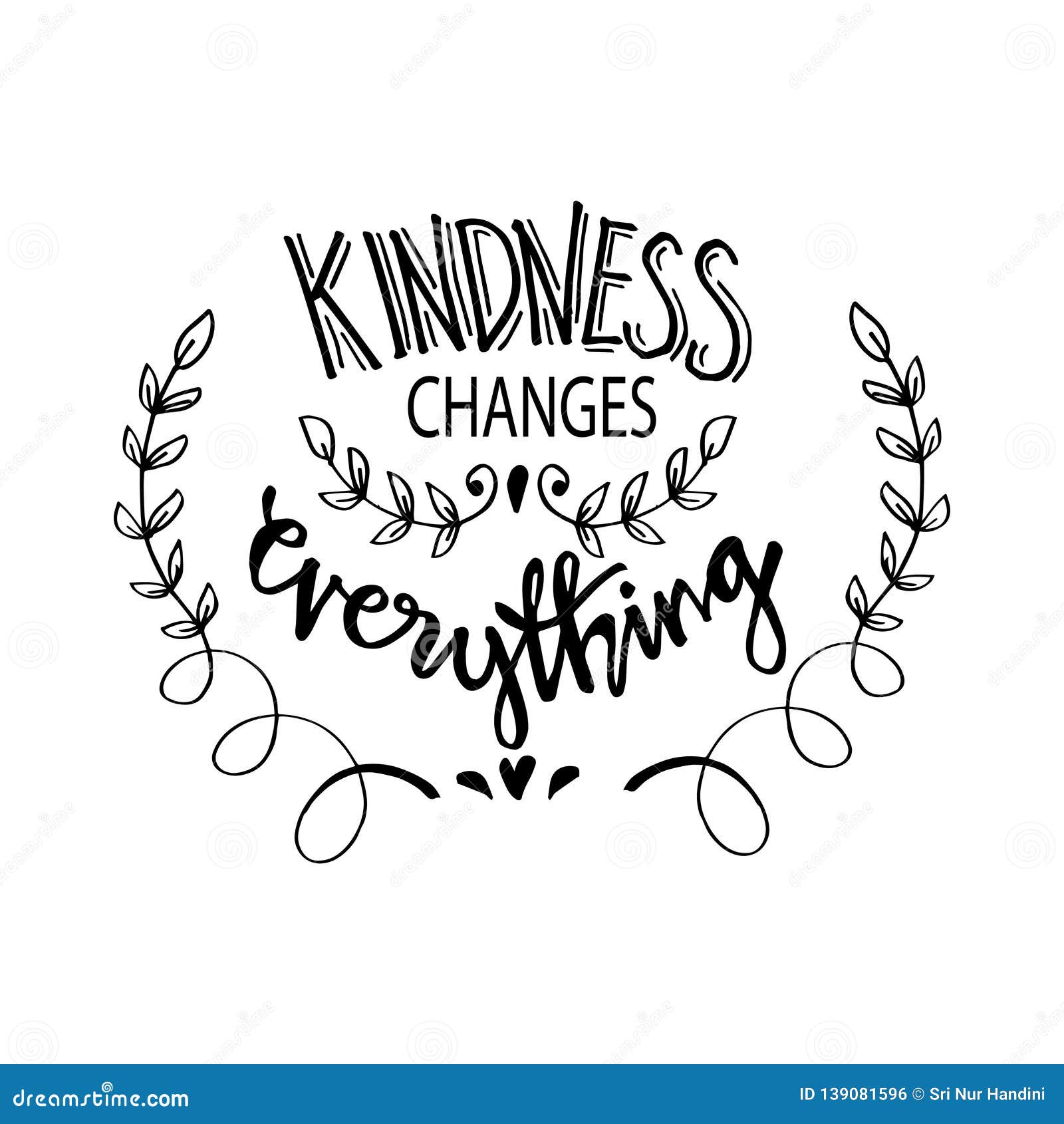 Kindness Changes Everything. Stock Illustration ...