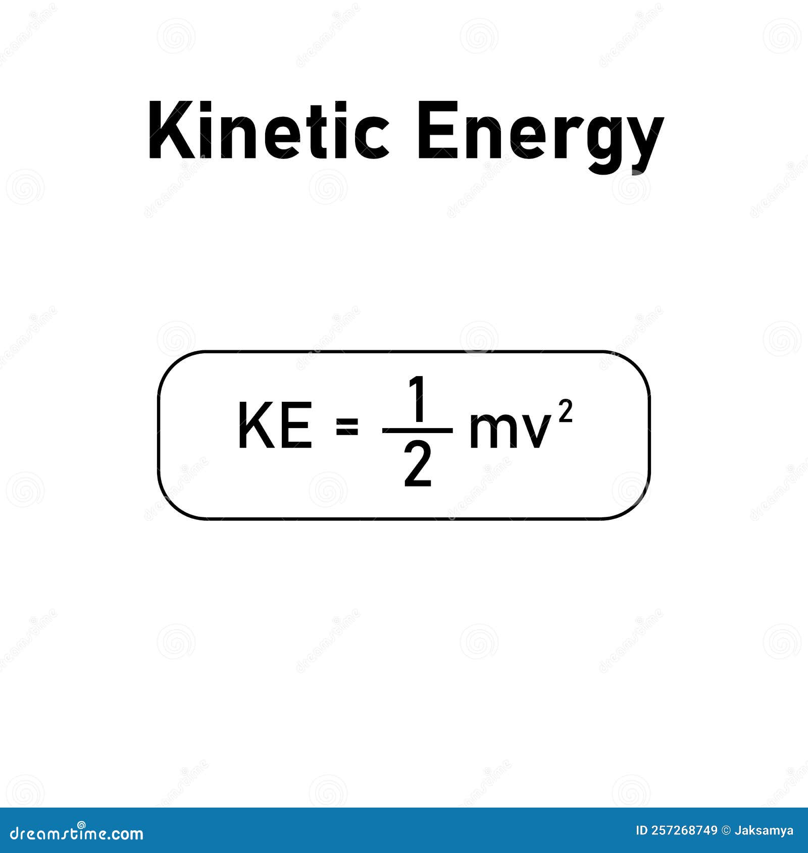 Kinetic Energy Formula in Physics Stock Vector - Illustration of