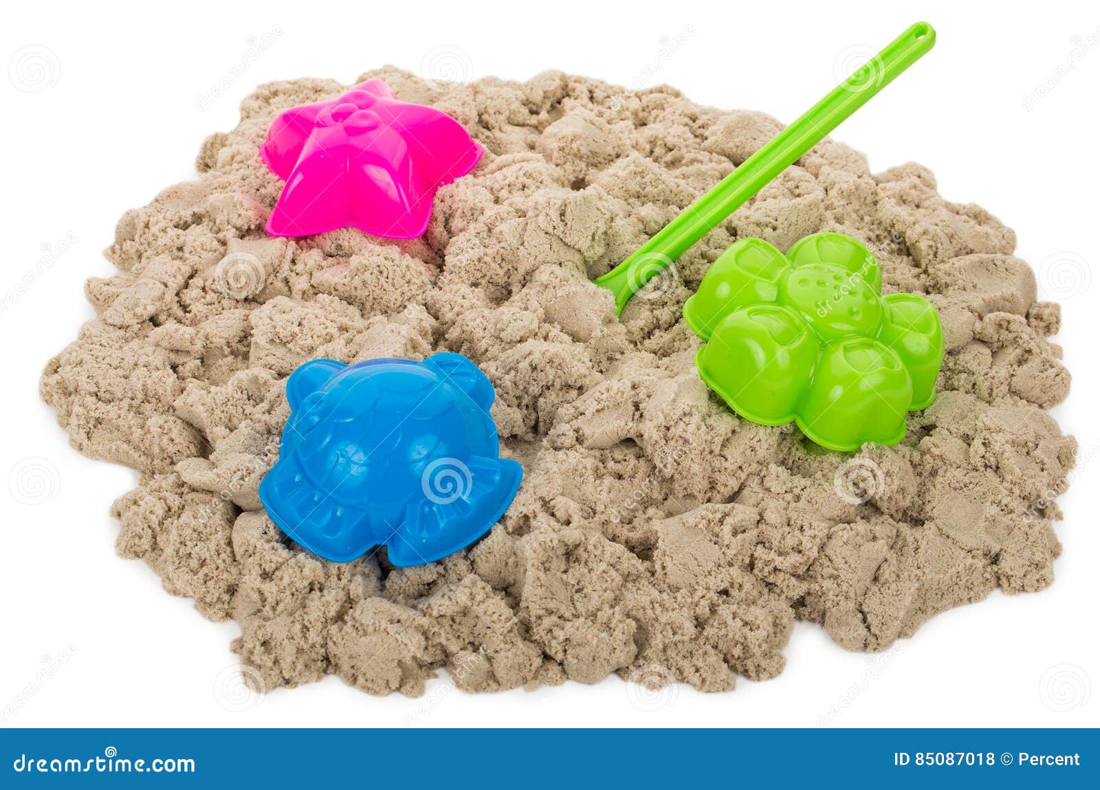 Kinetic sand with molds stock photo. Image of activity - 85087018