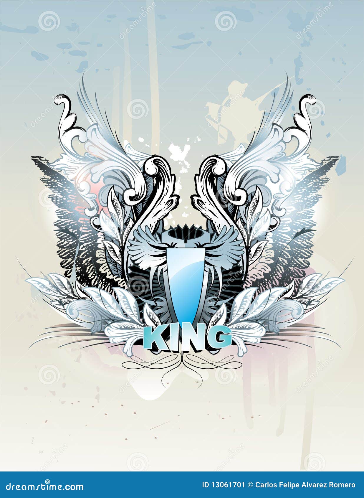 King abstract illustration stock vector. Illustration of elements