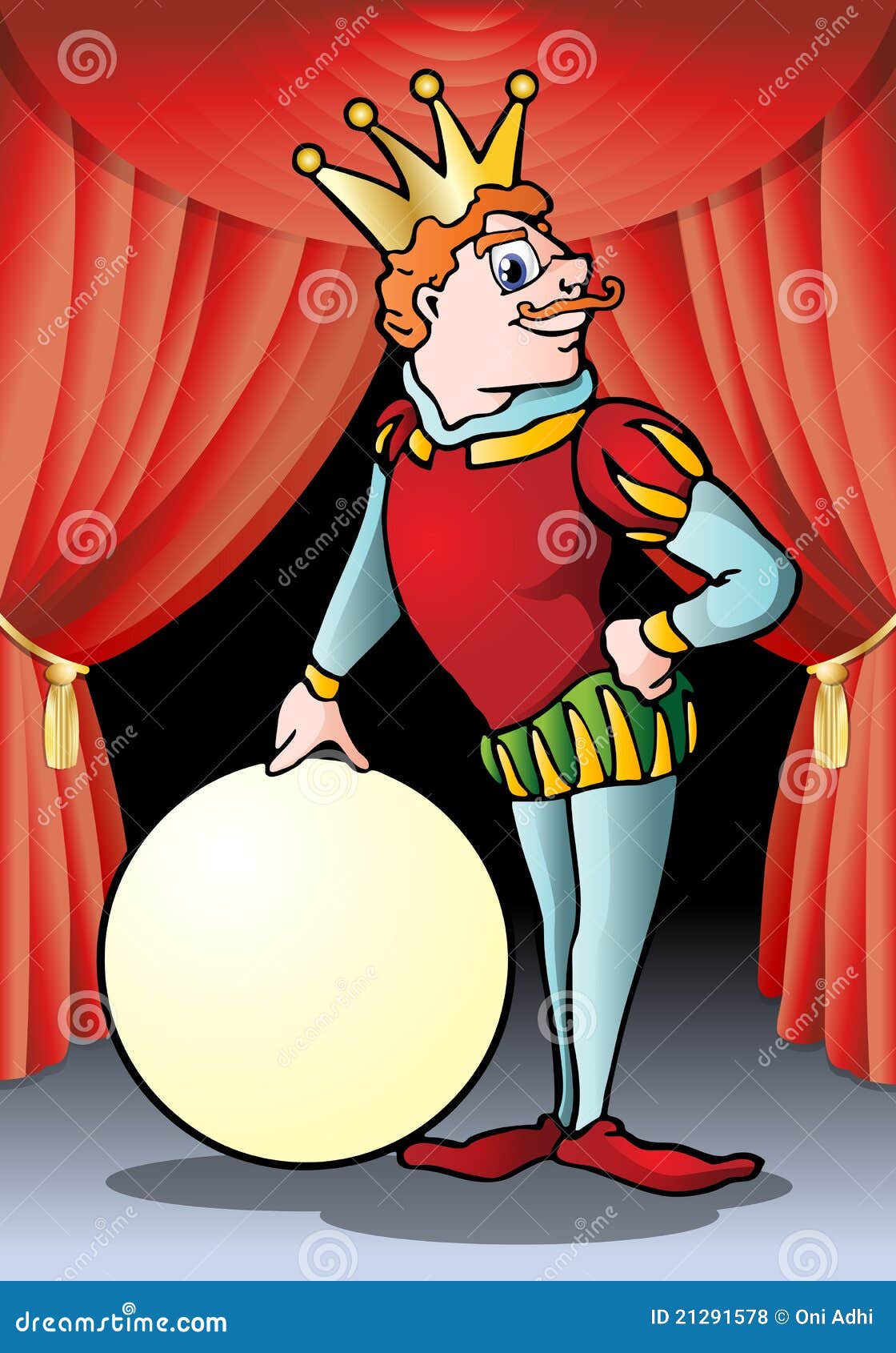 King ball cartoon stock illustration. Illustration of opera 21291578