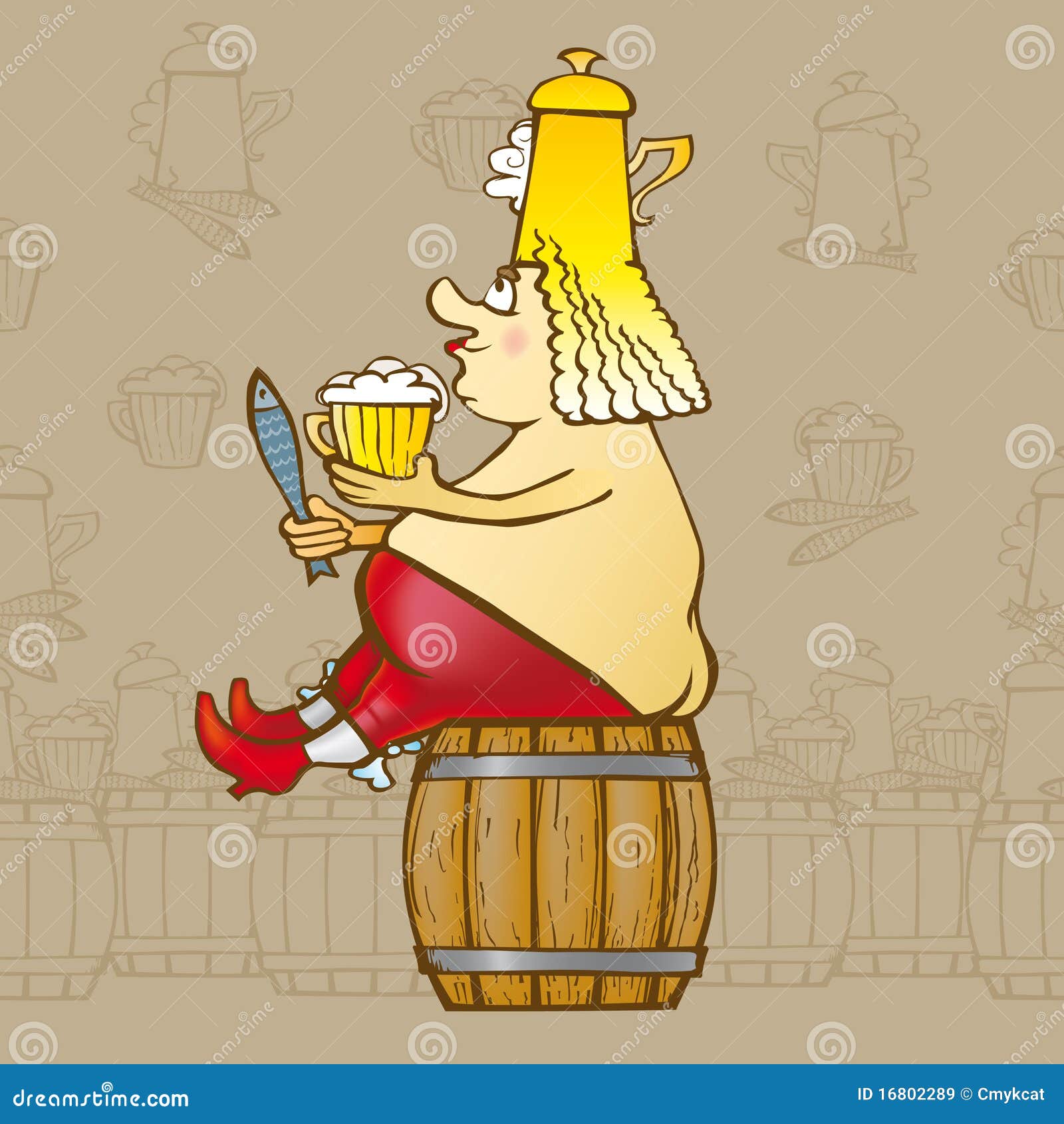 King Beer stock vector. Illustration of thick, cask, king 16802289