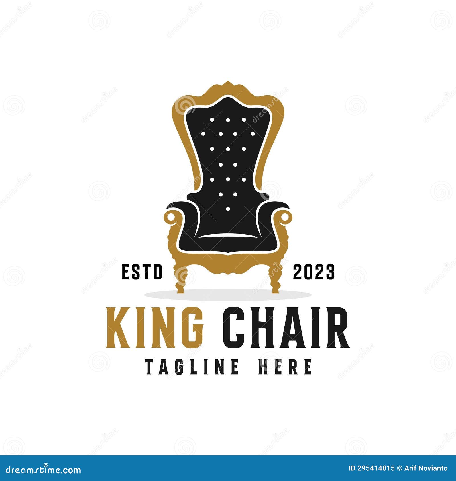 King Chair Vector Illustration Logo Stock Vector Illustration of